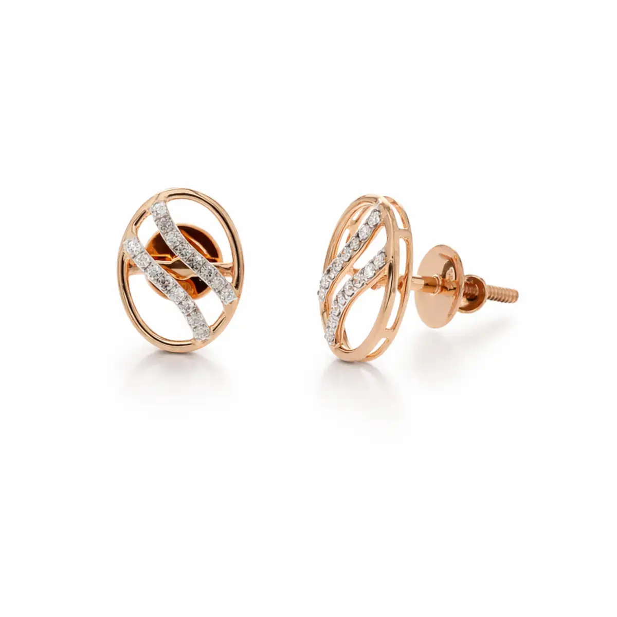 0.15 CT NATURAL DIAMOND EARRINGS 18K GOLD