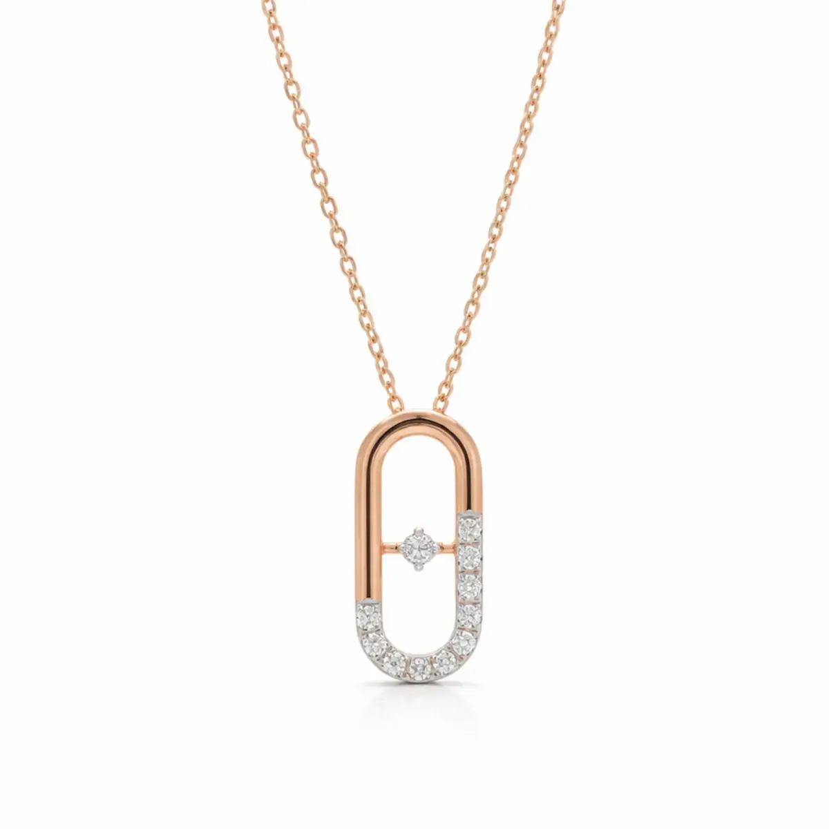 0.16 CT NATURAL DIAMOND PENDANT WITH CHAIN 18K GOLD