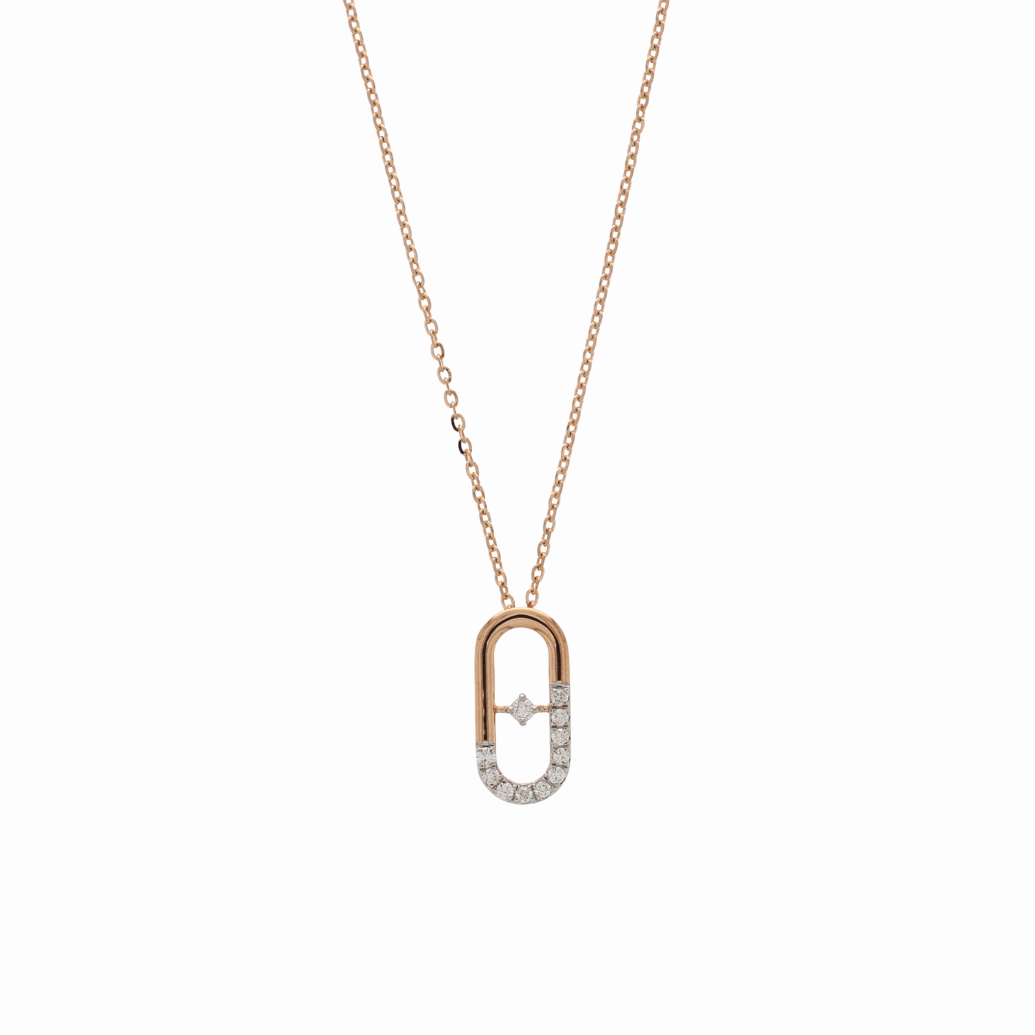 0.169 CT NATURAL DIAMOND PENDENT WITH CHAIN 18K GOLD 