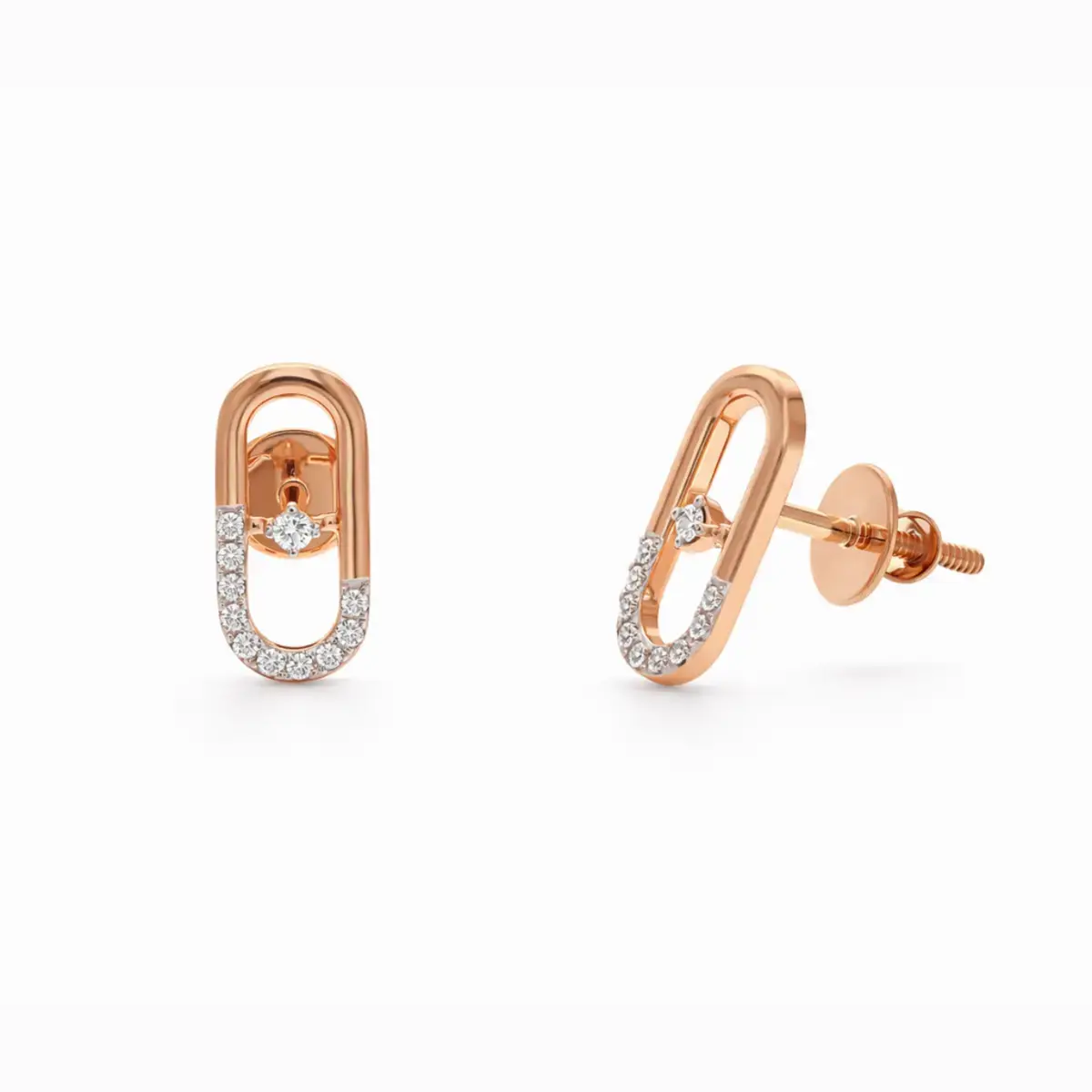 0.17 CT NATURAL DIAMOND EARRINGS 18K GOLD