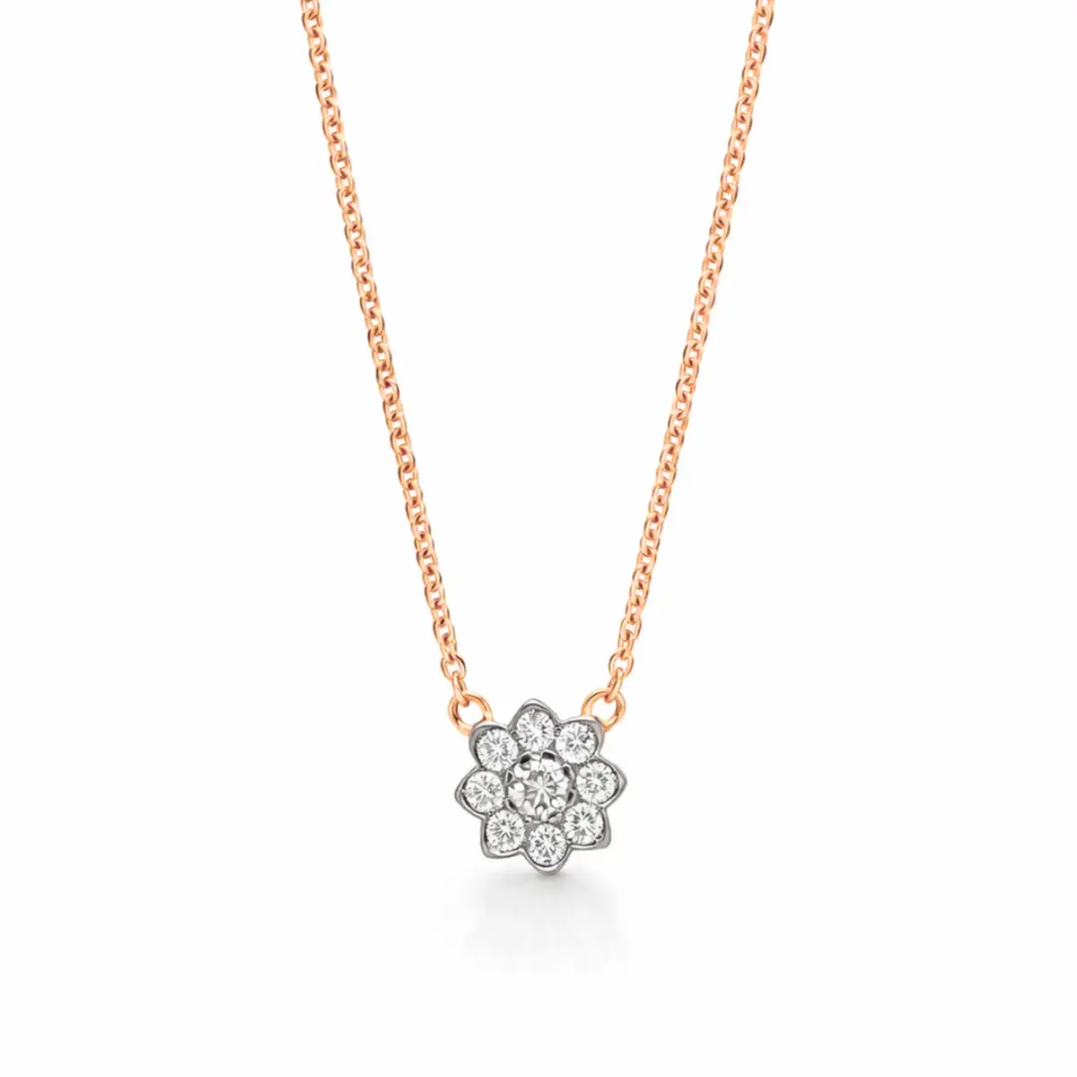 0.20 CT NATURAL DIAMOND PENDANT WITH CHAIN 18K GOLD