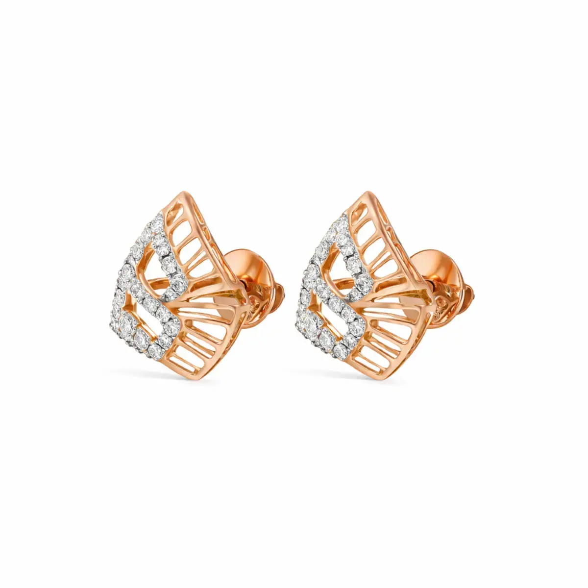 0.18 CT NATURAL DIAMOND EARRINGS 18K GOLD
