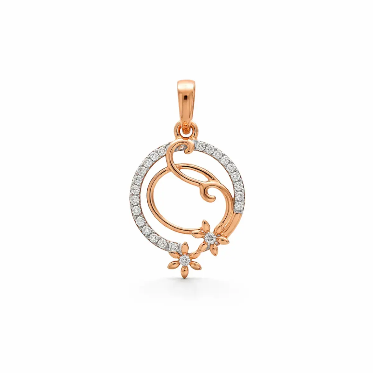 0.11 CT NATURAL DIAMOND PENDANT 18K GOLD