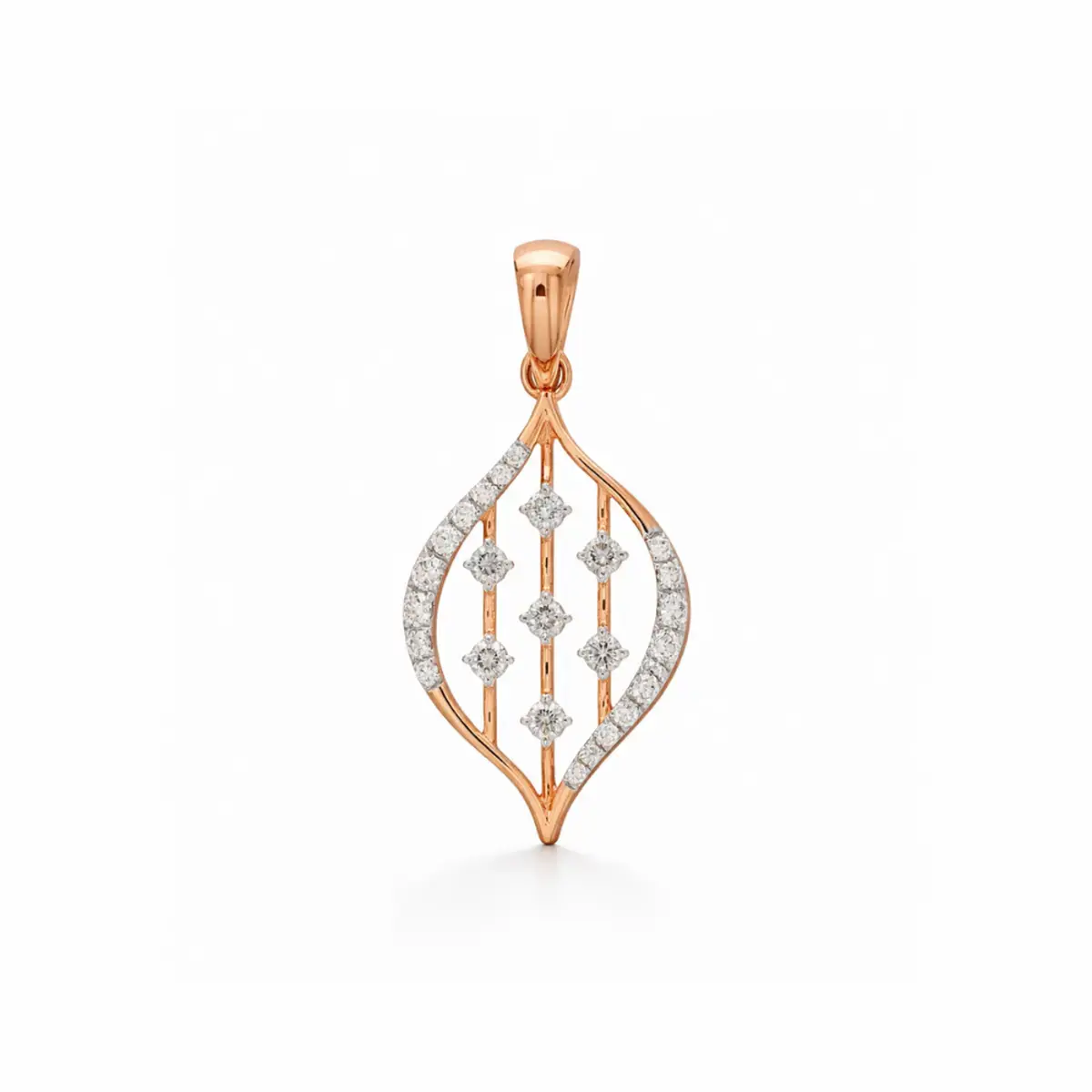 0.23 CT NATURAL DIAMOND PENDANT 18K GOLD