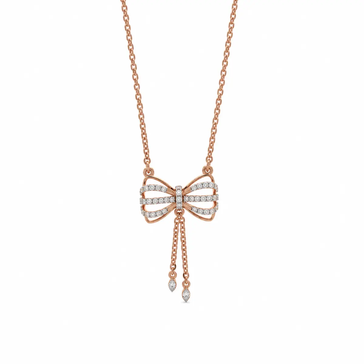 0.27 CT NATURAL DIAMOND PENDANT WITH CHAIN 9K GOLD