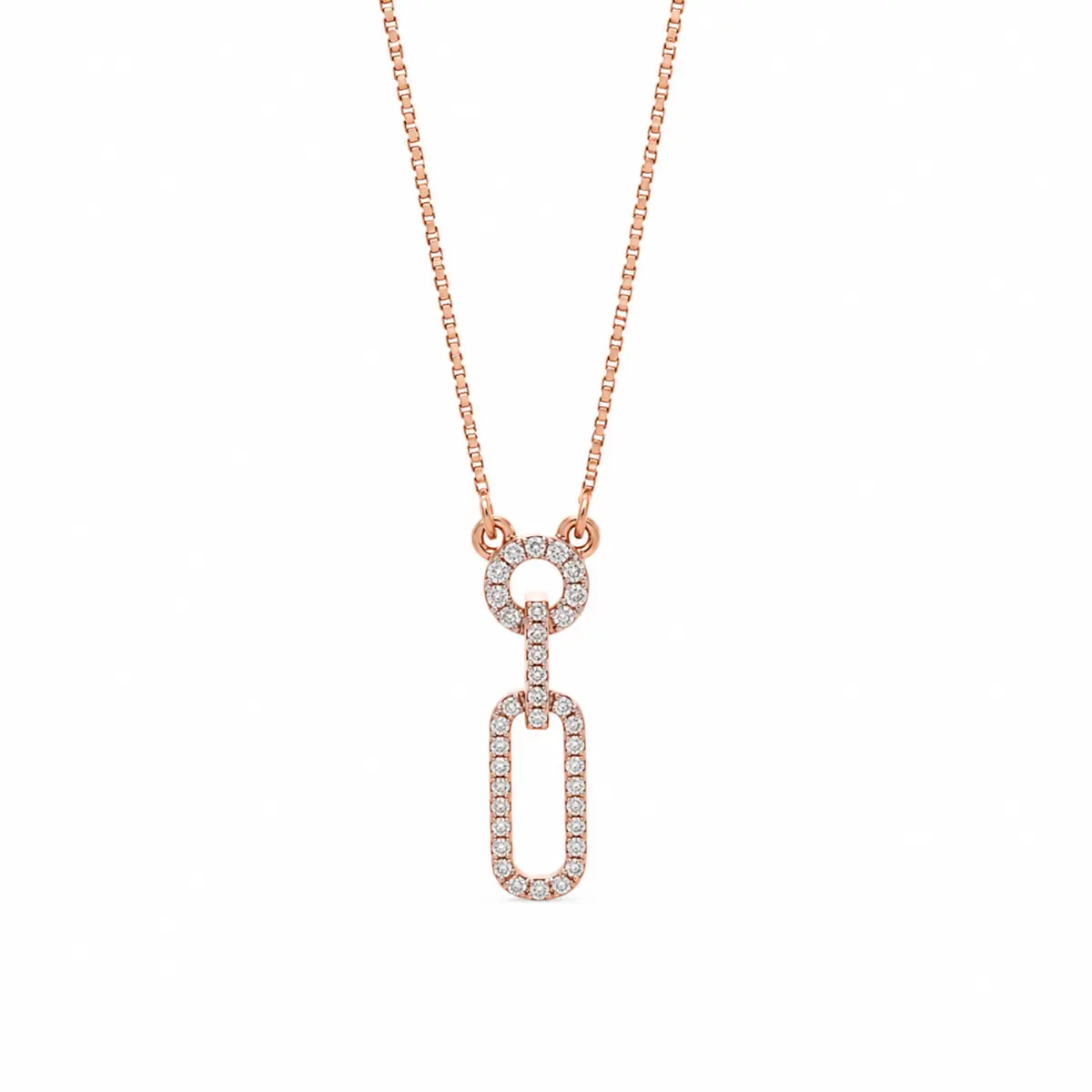 0.13 CT NATURAL DIAMOND PENDANT WITH CHAIN 9K GOLD