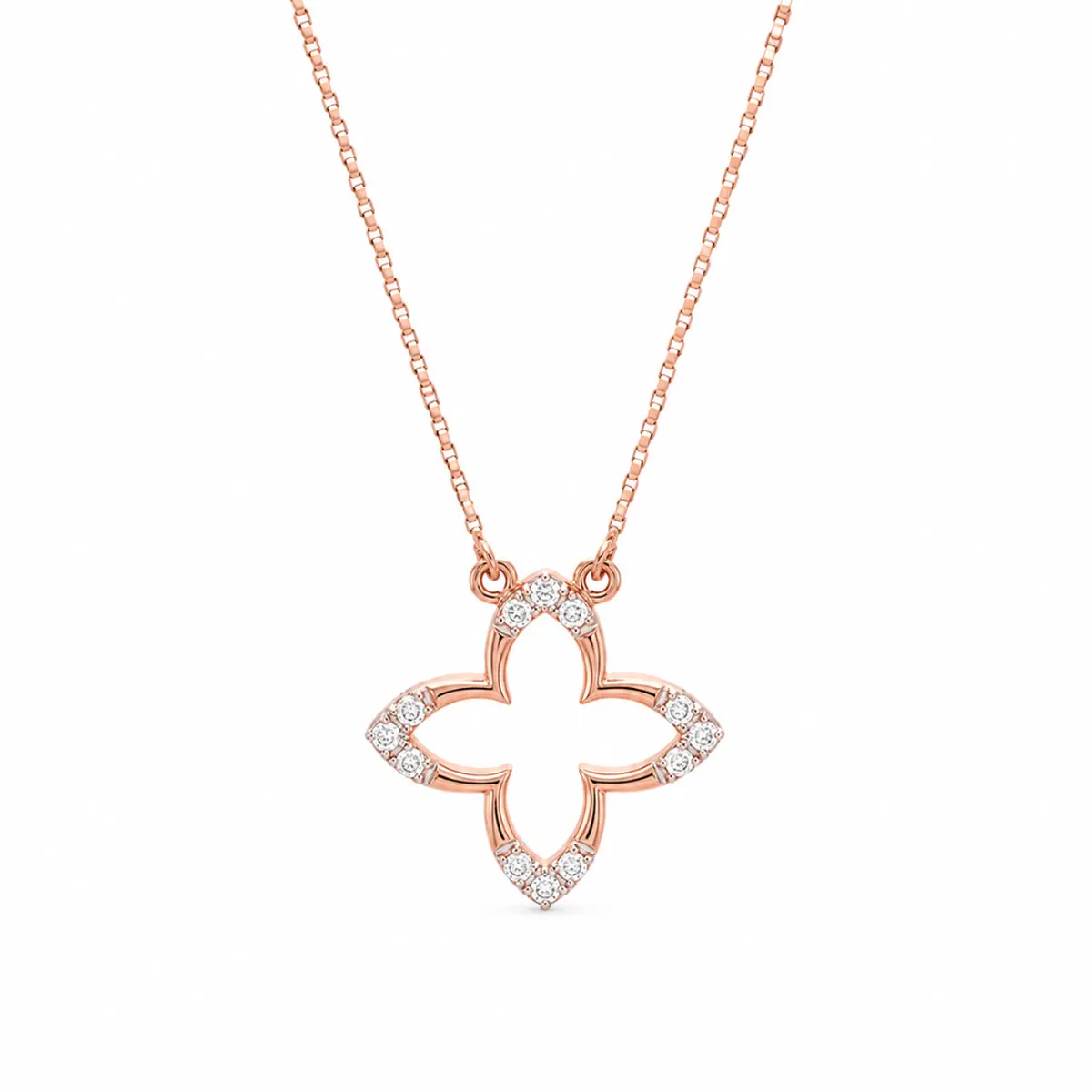 0.11 CT NATURAL DIAMOND PENDANT WITH CHAIN 9K GOLD