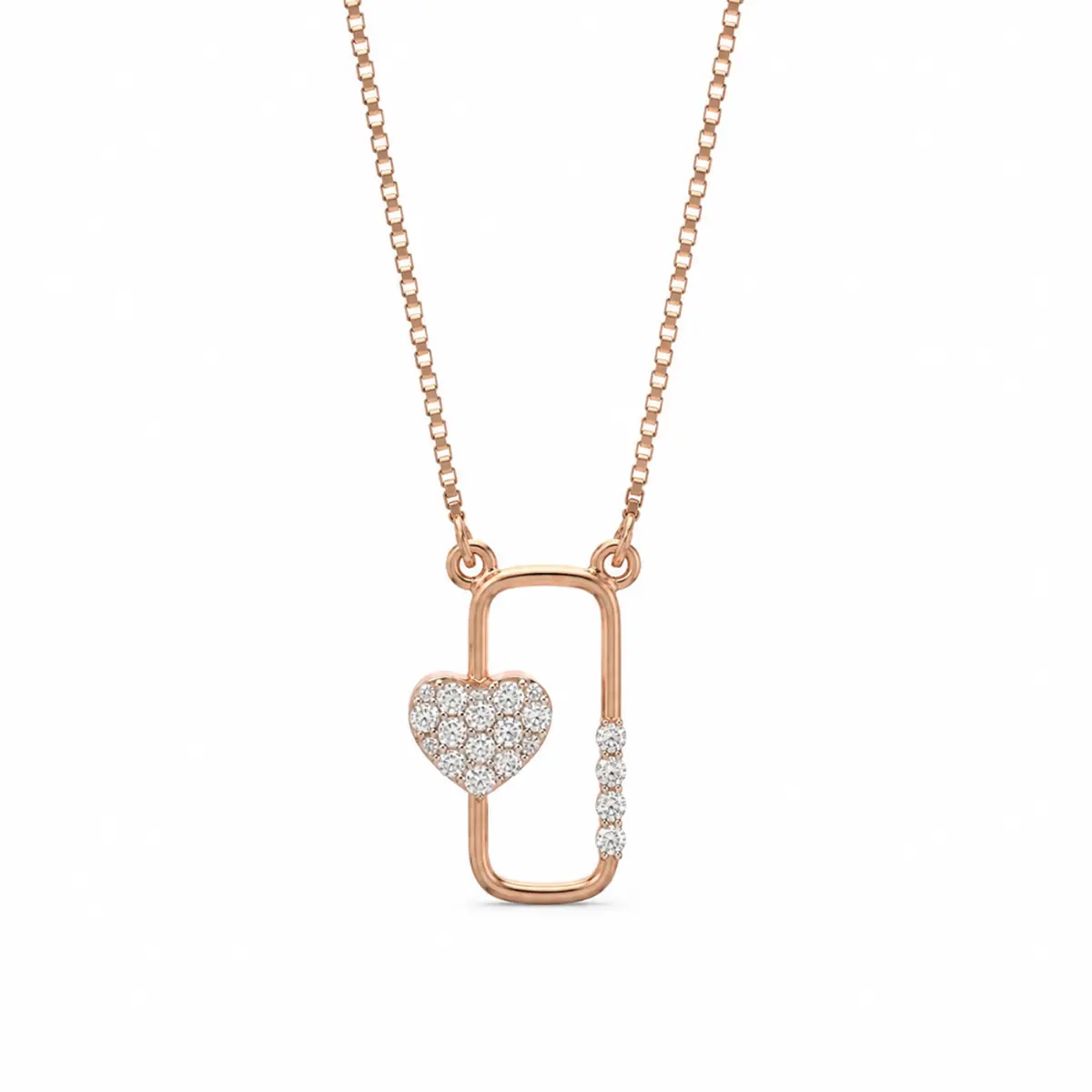 0.10 CT NATURAL DIAMOND PENDANT WITH CHAIN 9K GOLD