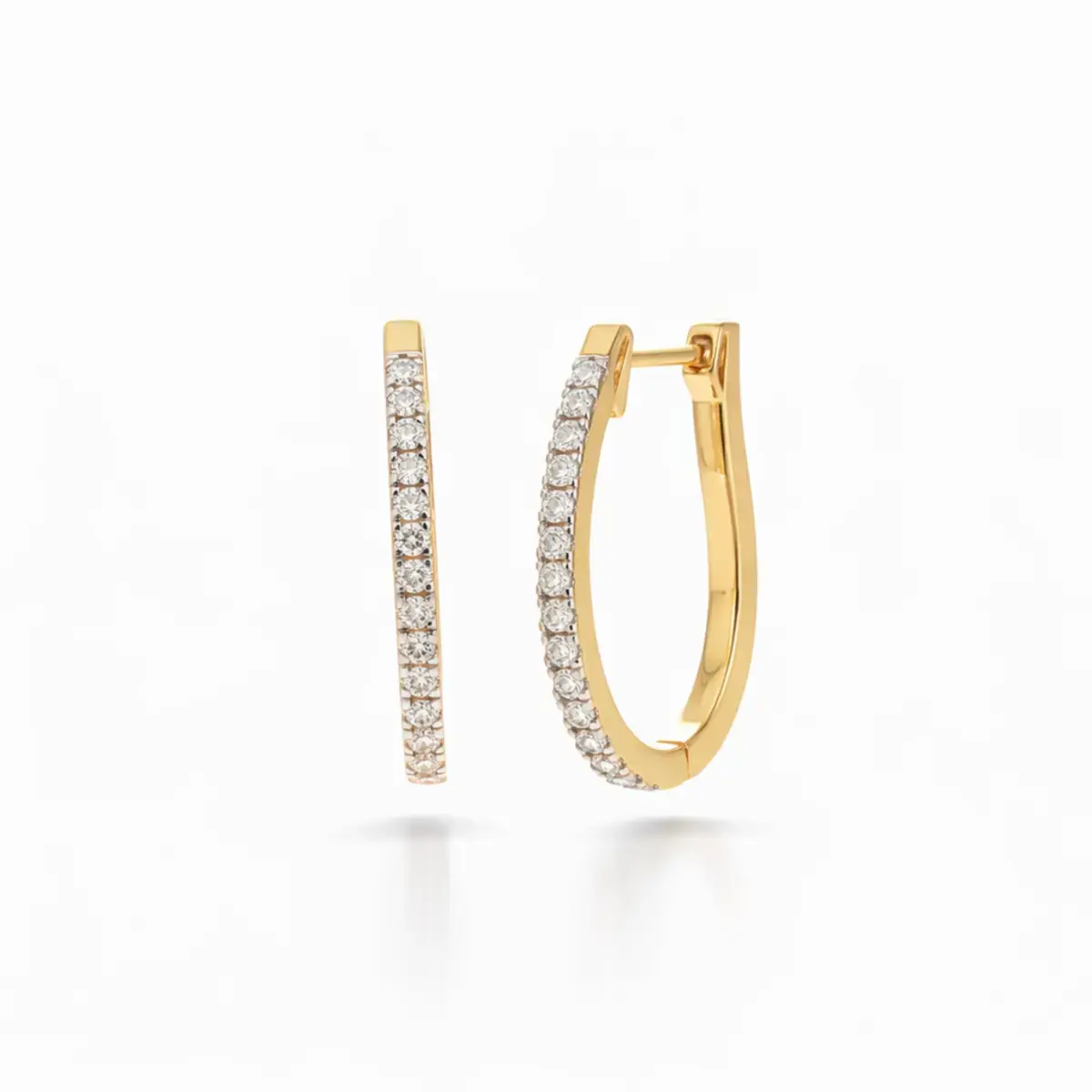 0.23 CT NATURAL DIAMOND EARRINGS 18K GOLD