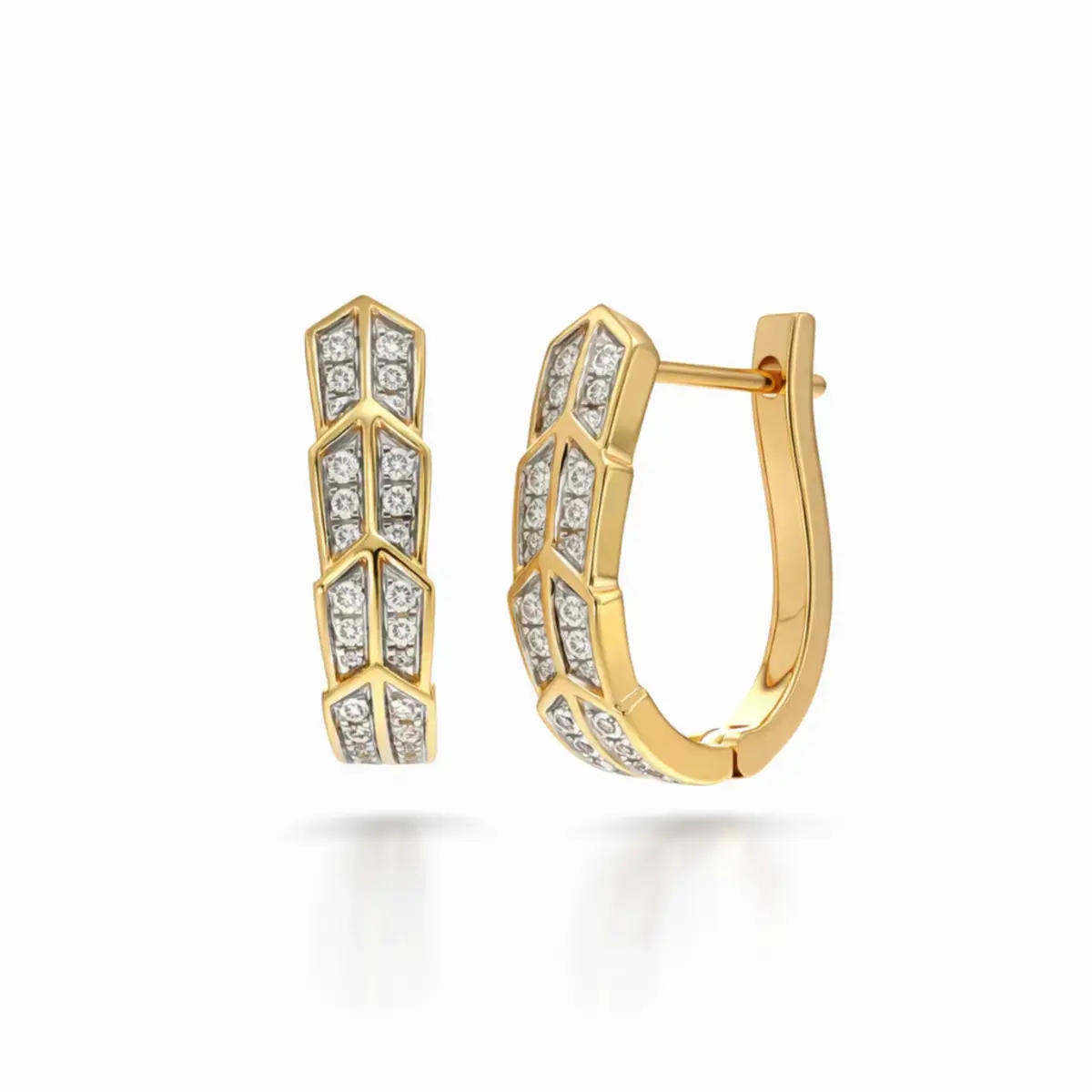 0.26 CT NATURAL DIAMOND EARRINGS 18K GOLD