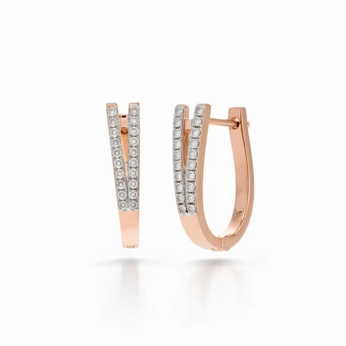 0.27 CT NATURAL DIAMOND EARRINGS 18K GOLD