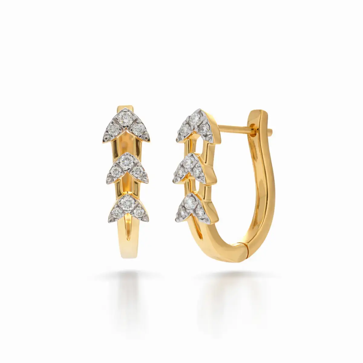 0.25 CT NATURAL DIAMOND EARRINGS 18K GOLD