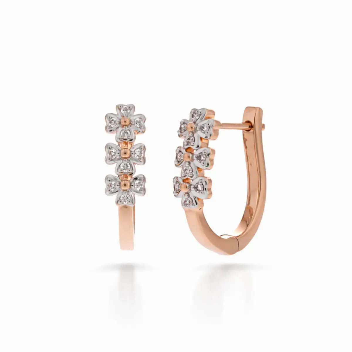 0.15 CT NATURAL DIAMOND EARRINGS 18K GOLD