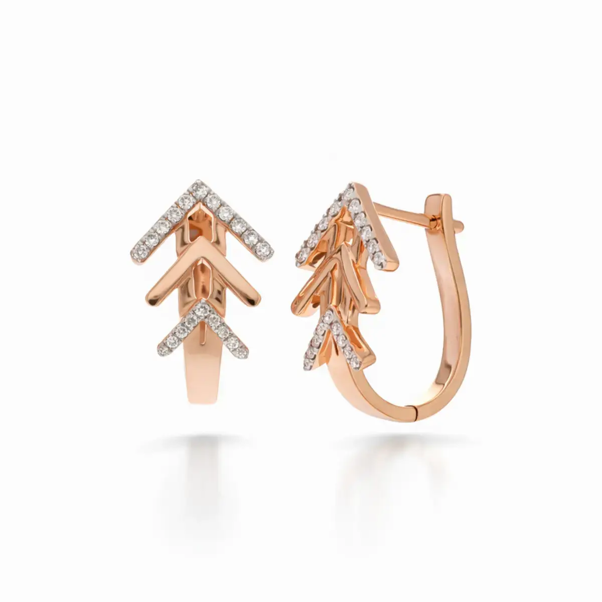 0.20 CT NATURAL DIAMOND EARRINGS 18K GOLD