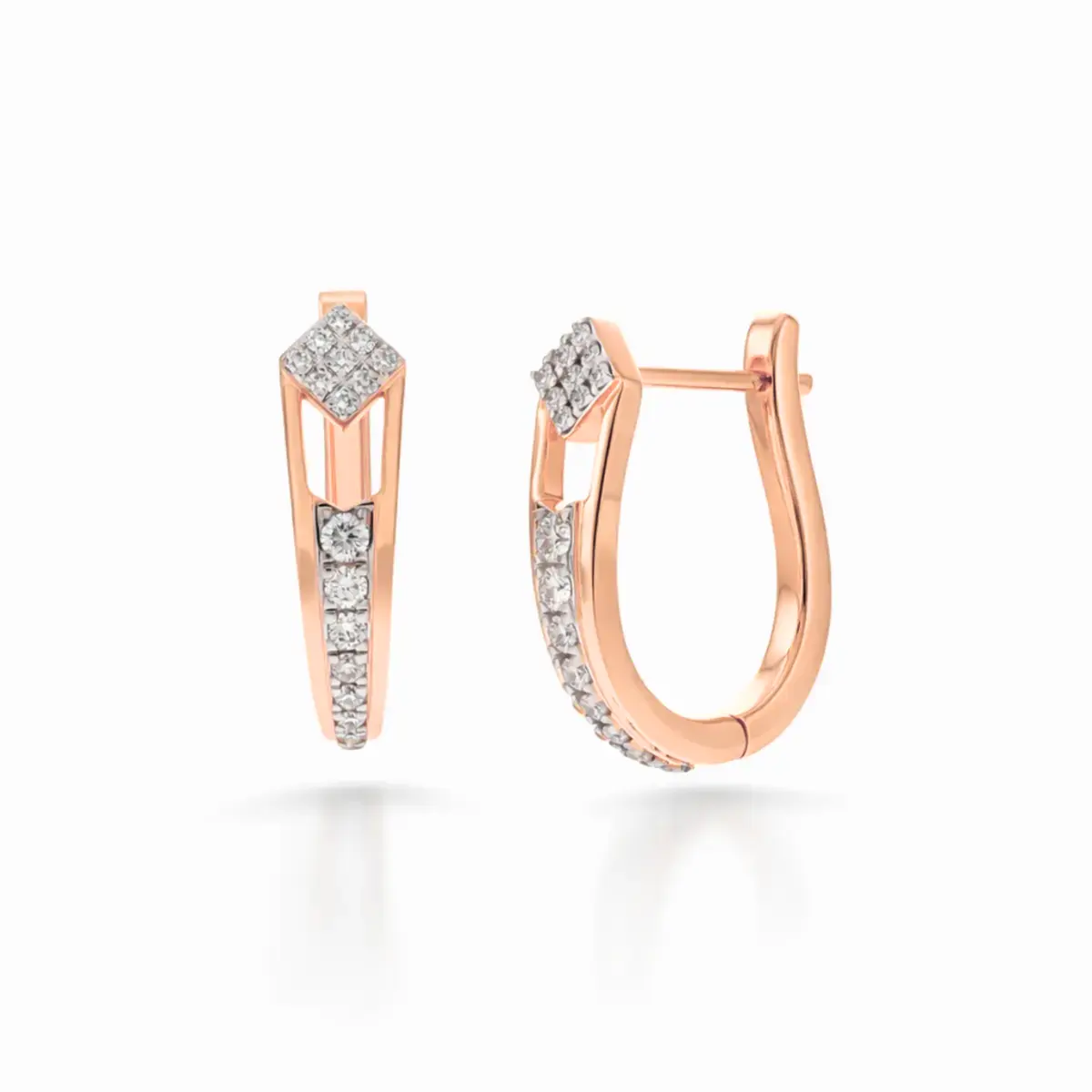 0.31 CT NATURAL DIAMOND EARRINGS 18K GOLD