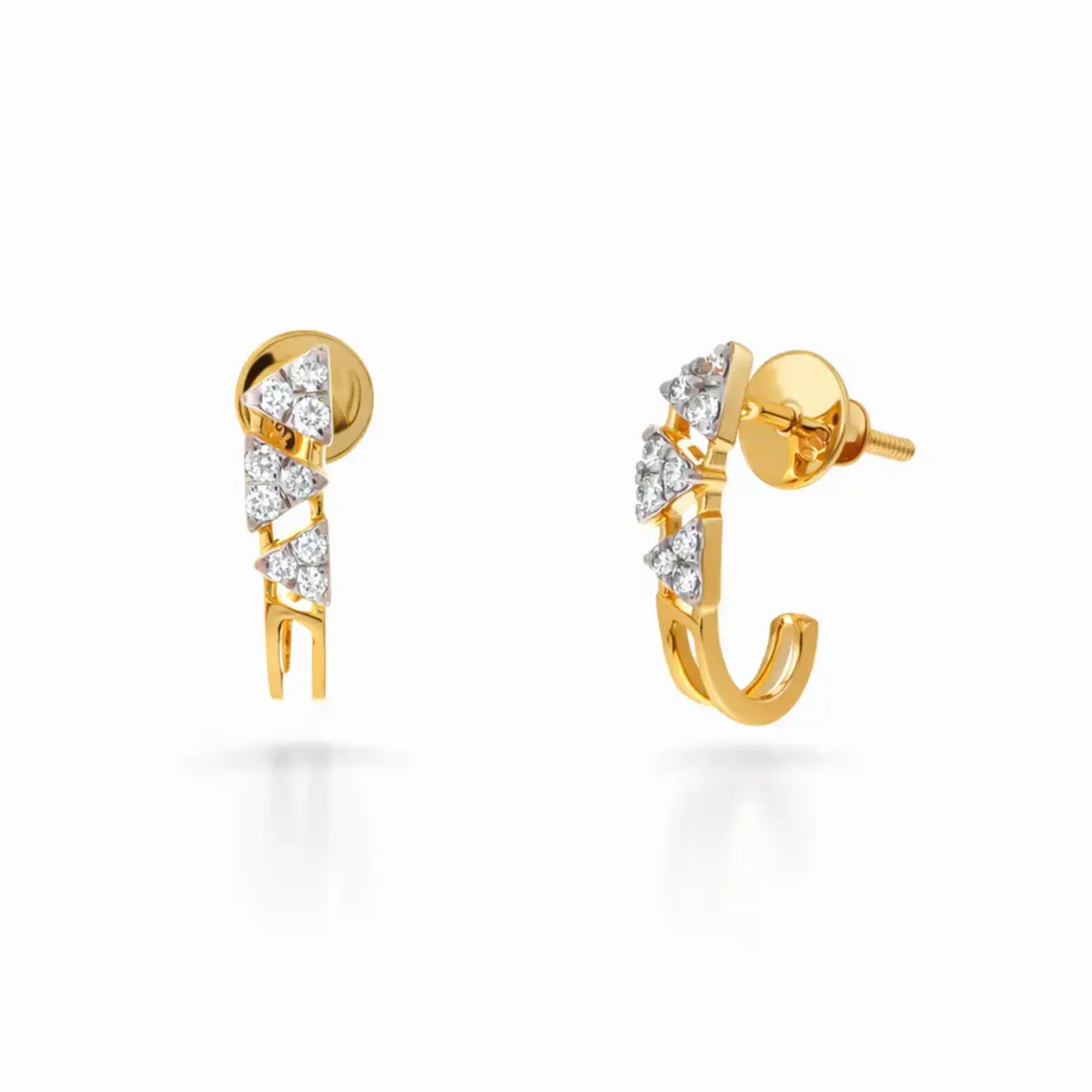 0.27 CT NATURAL DIAMOND EARRINGS 18K GOLD