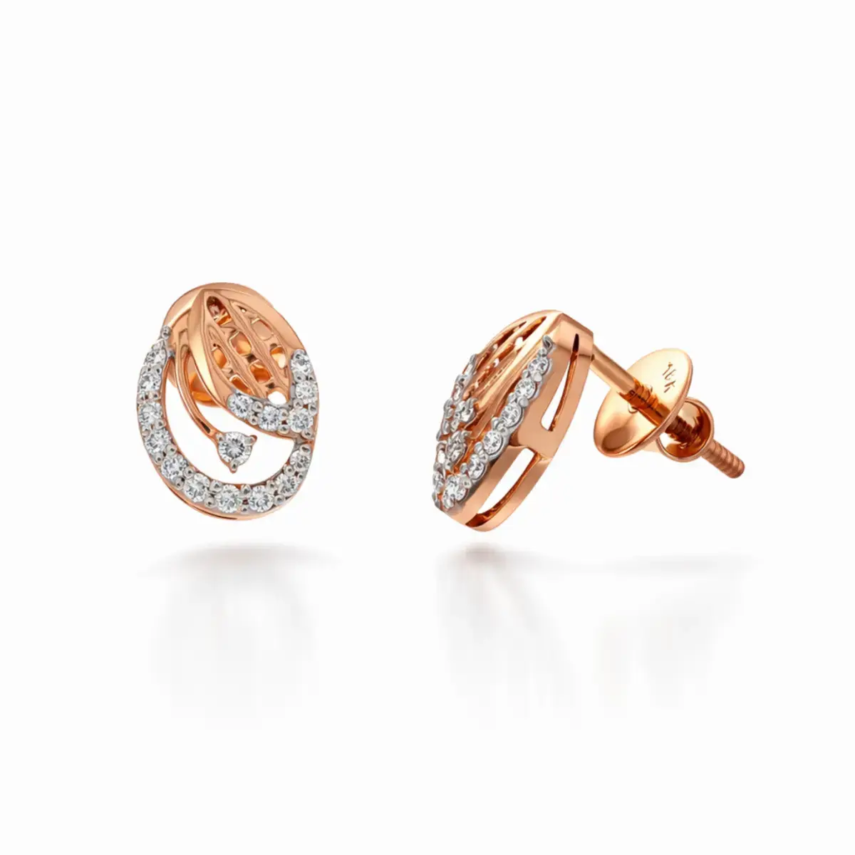 0.22 CT NATURAL DIAMOND EARRINGS 18K GOLD