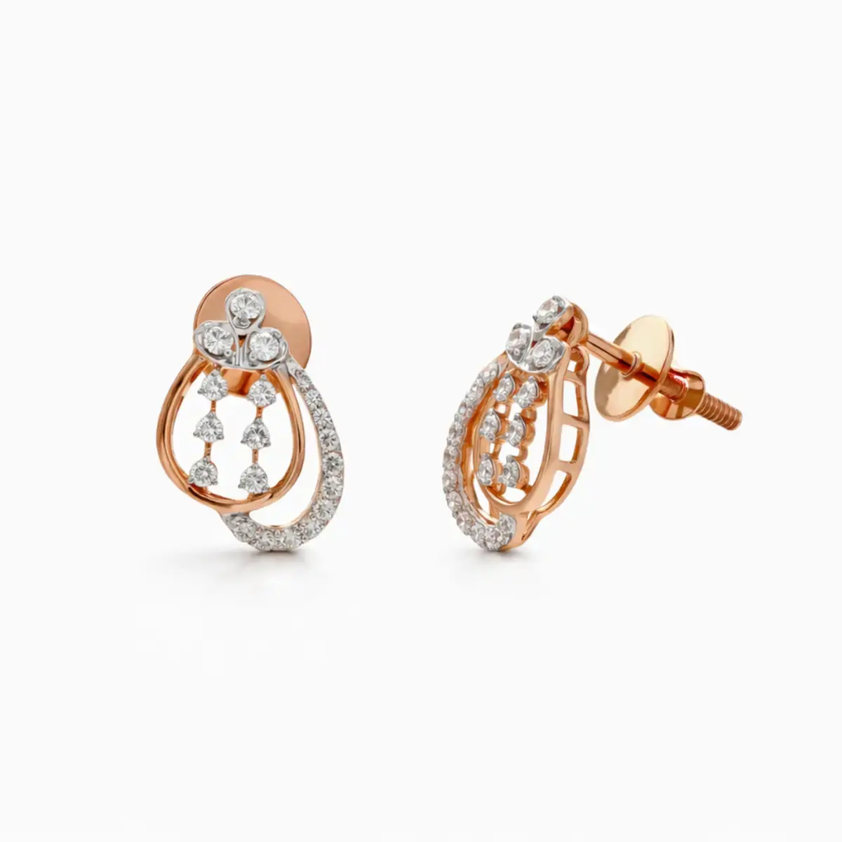 0.26 CT NATURAL DIAMOND EARRINGS 18K GOLD