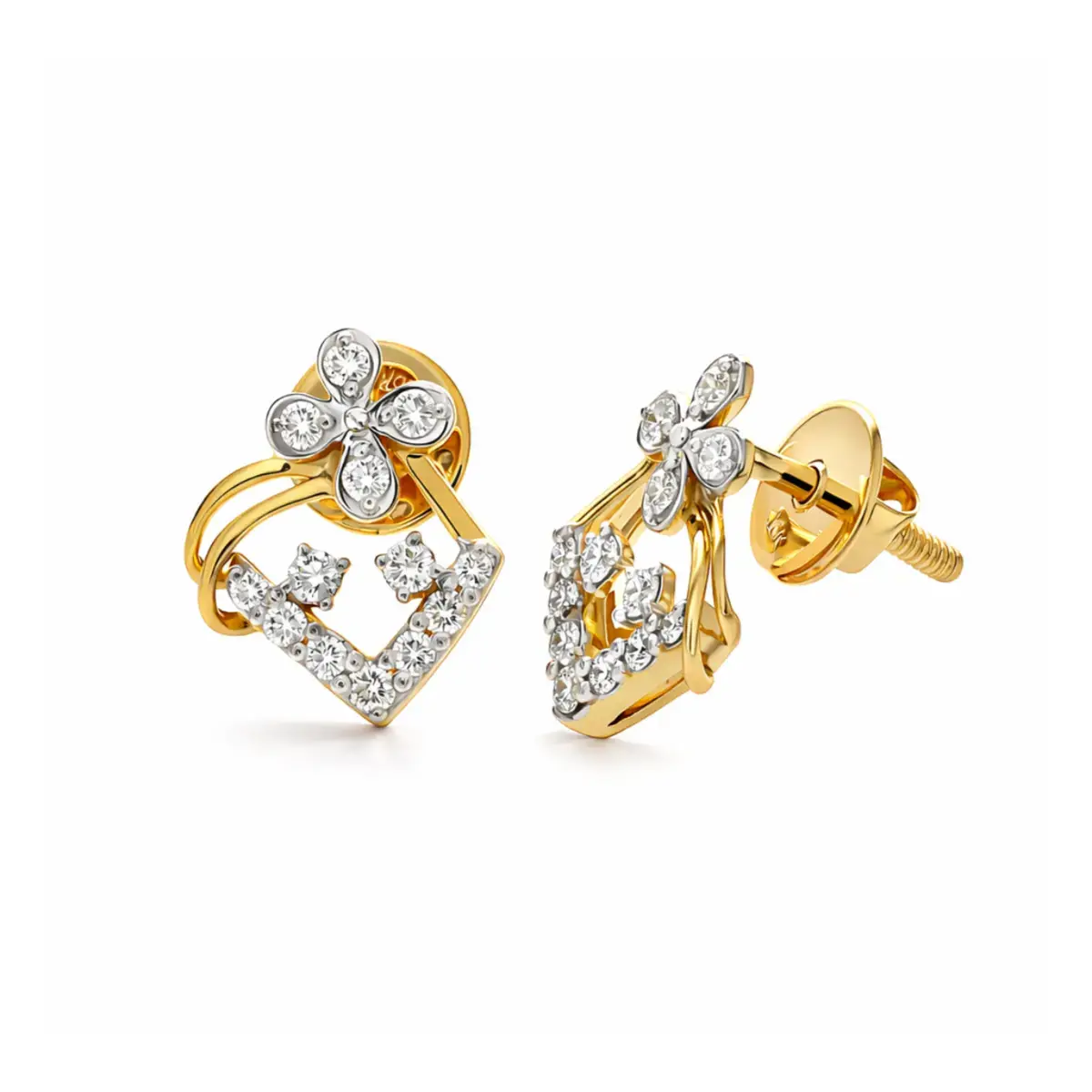 0.28 CT NATURAL DIAMOND EARRINGS 18K GOLD