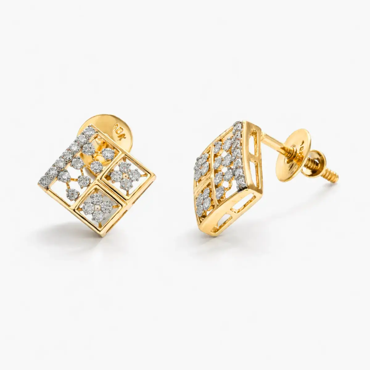 0.25 CT NATURAL DIAMOND EARRINGS 18K GOLD