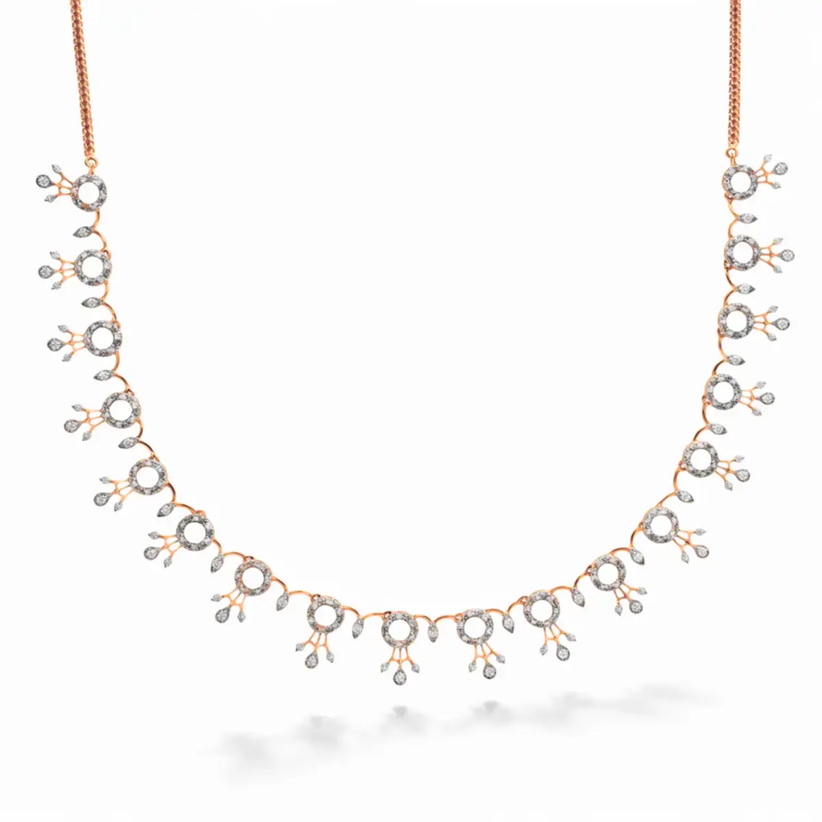 1.05 CT NATURAL DIAMOND NECKLACE 18K GOLD