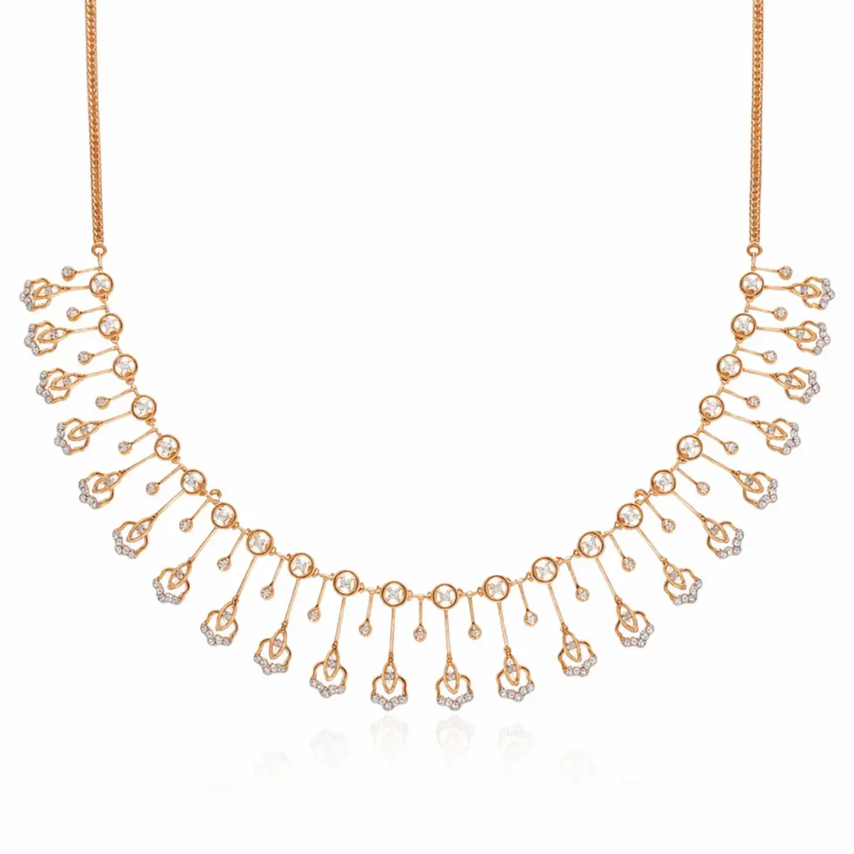 1.13 CT NATURAL DIAMOND NECKLACE 18K GOLD