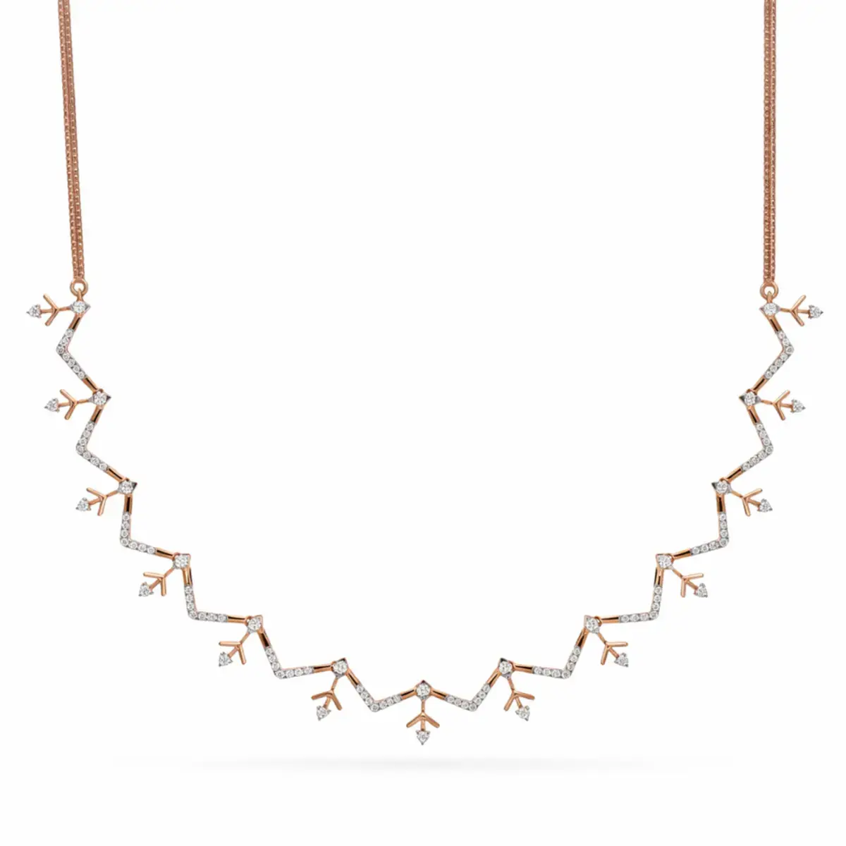 0.99 CT NATURAL DIAMOND NECKLACE 18K GOLD