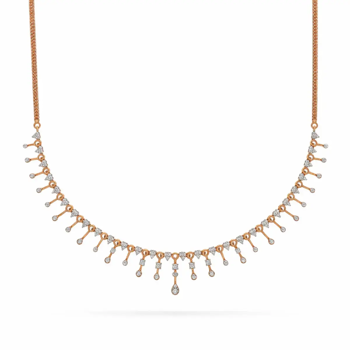 1.10 CT NATURAL DIAMOND NECKLACE 18K GOLD