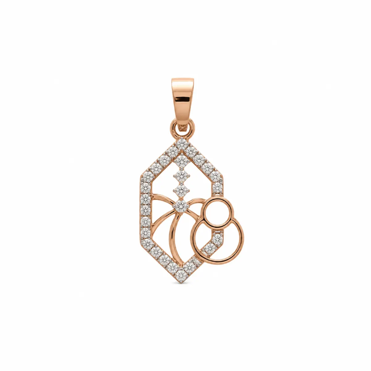 0.13 CT NATURAL DIAMOND CHARM PENDANT 9K GOLD