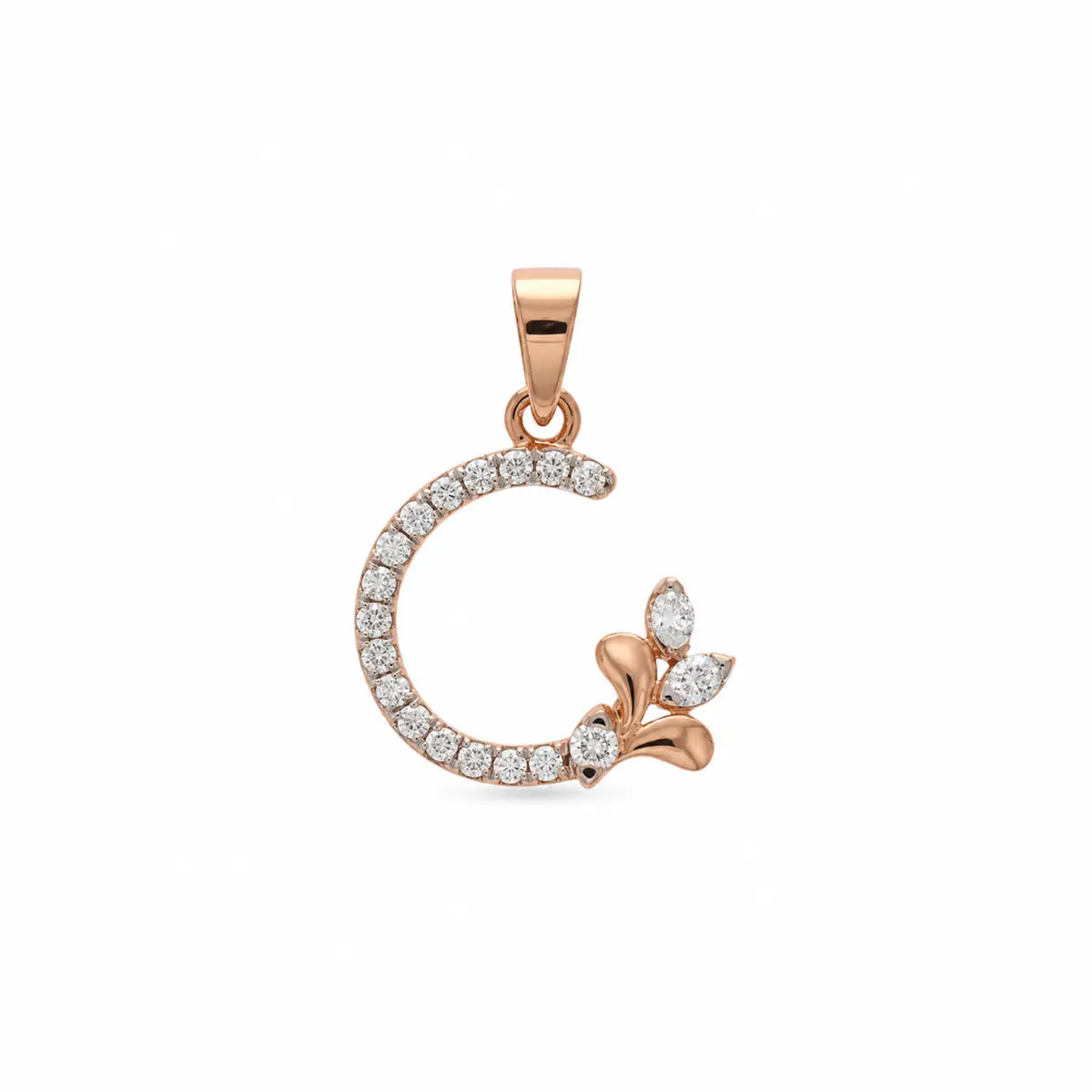 0.16 CT NATURAL DIAMOND CHARM PENDANT 9K GOLD