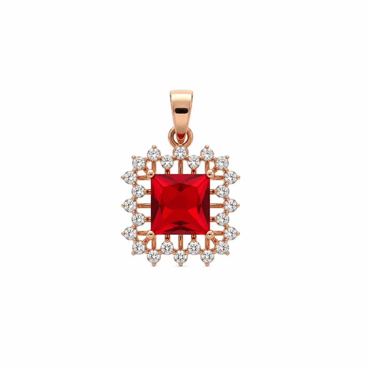 0.22 CT NATURAL DIAMOND CHARM PENDANT 9K GOLD