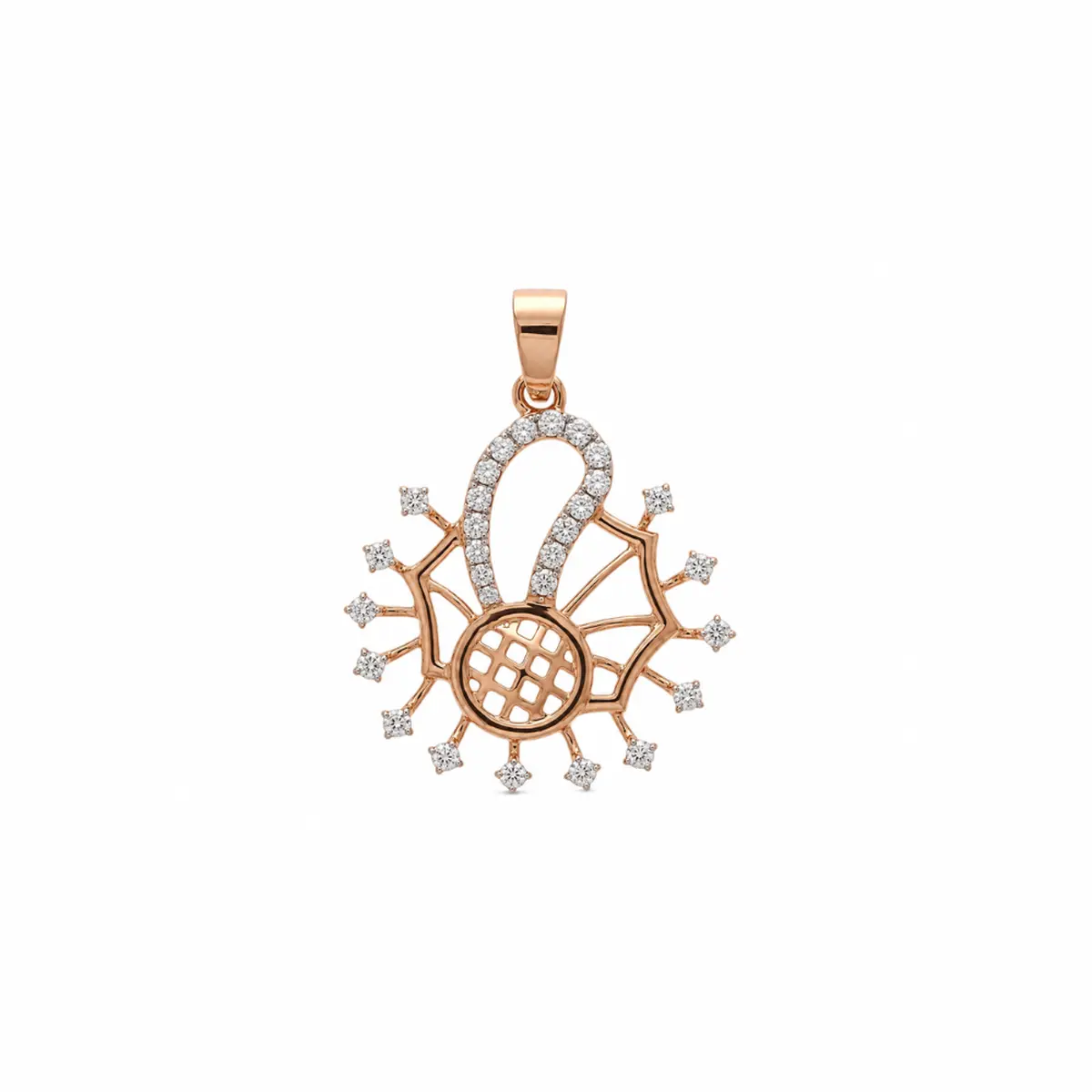 0.20 CT NATURAL DIAMOND CHARM PENDANT 9K GOLD