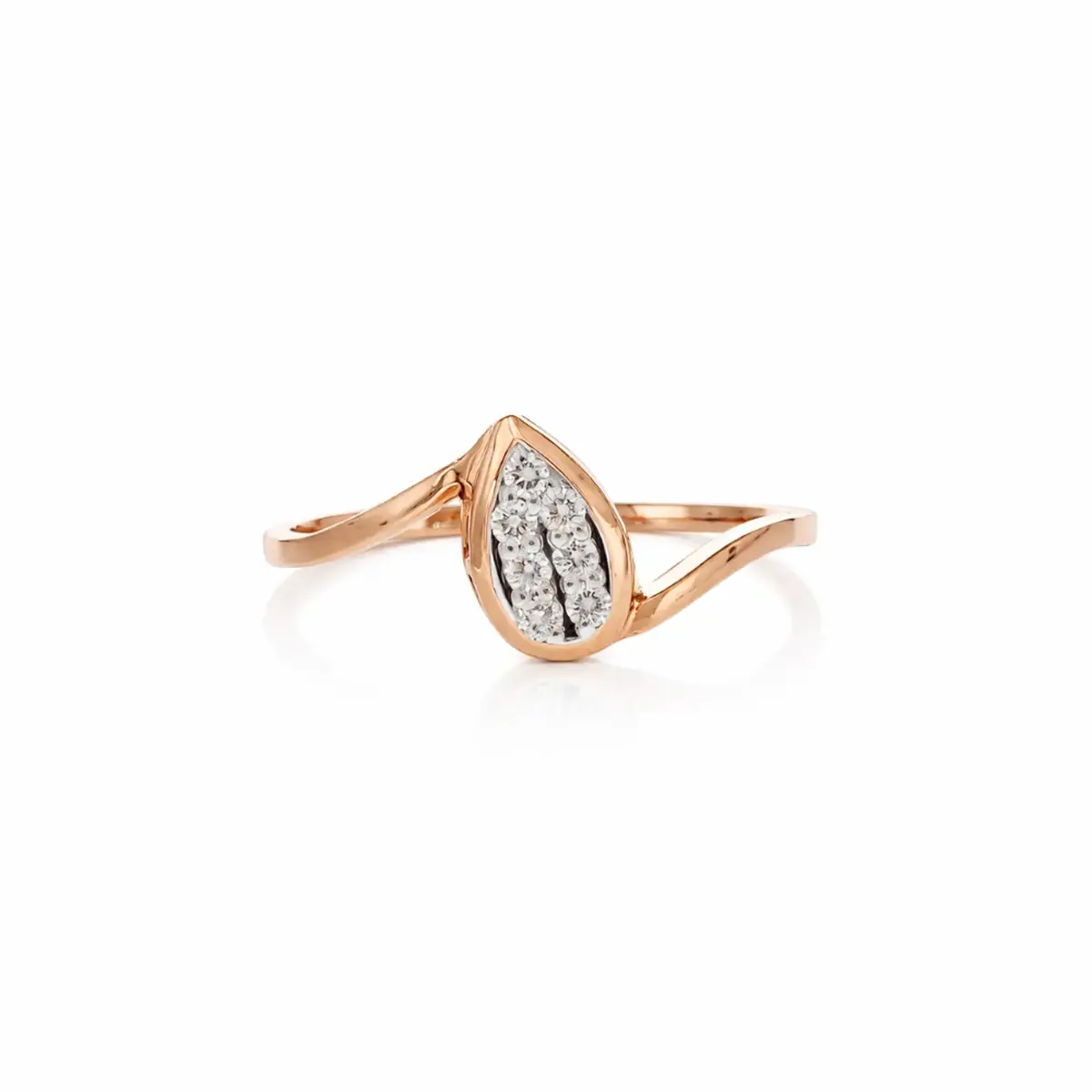 0.08 CT NATURAL DIAMOND WOMENS RING 18K GOLD