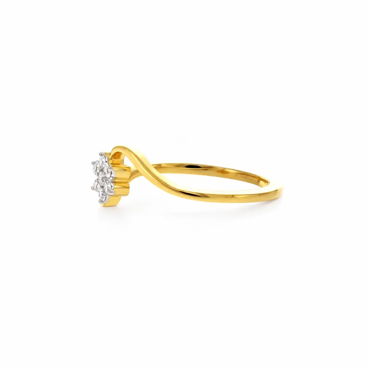 0.11 CT NATURAL DIAMOND WOMENS RING 18K GOLD