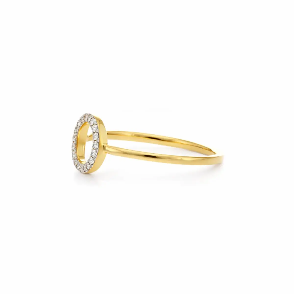 0.11 CT NATURAL DIAMOND WOMENS RING 18K GOLD