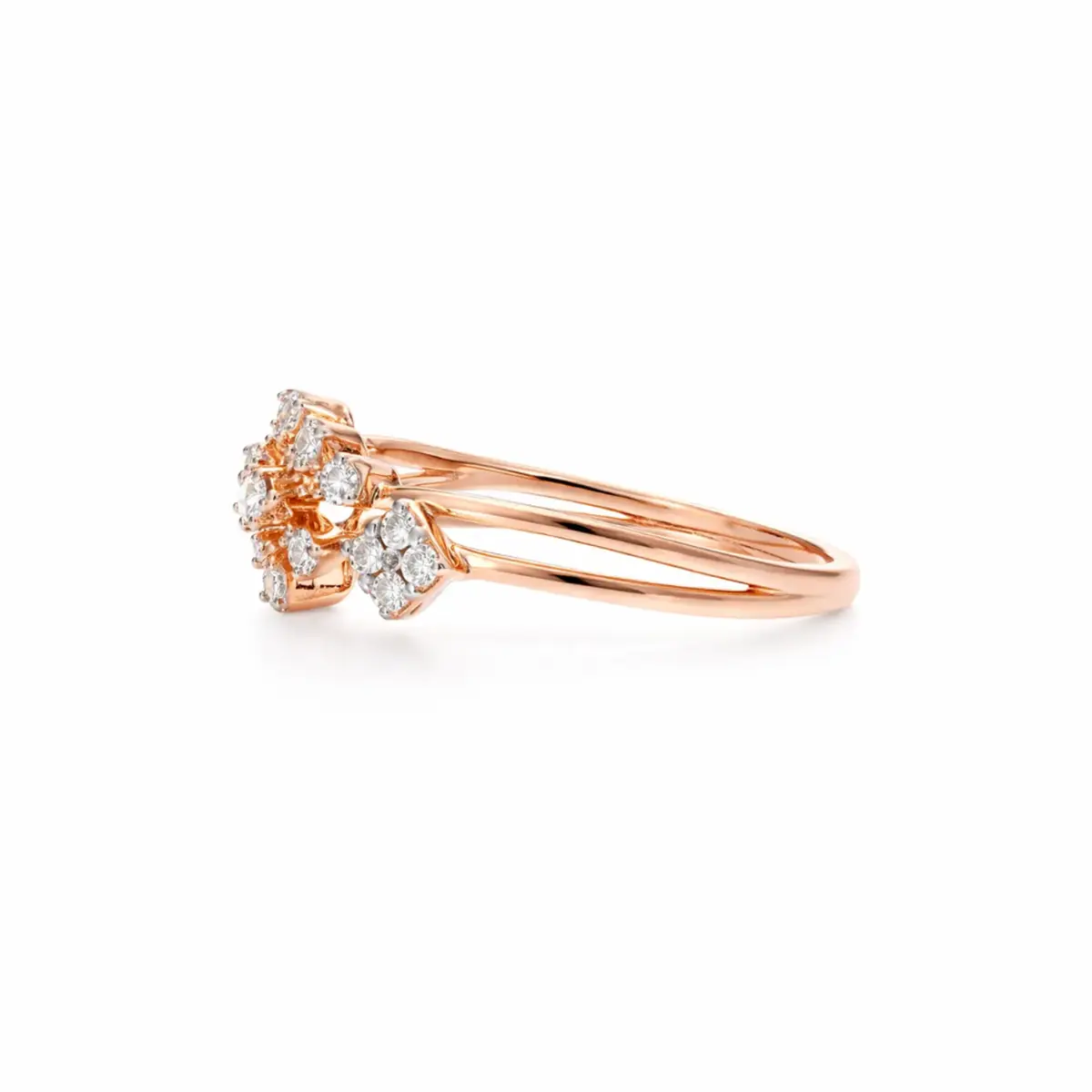 0.21 CT NATURAL DIAMOND WOMENS RING 18K GOLD