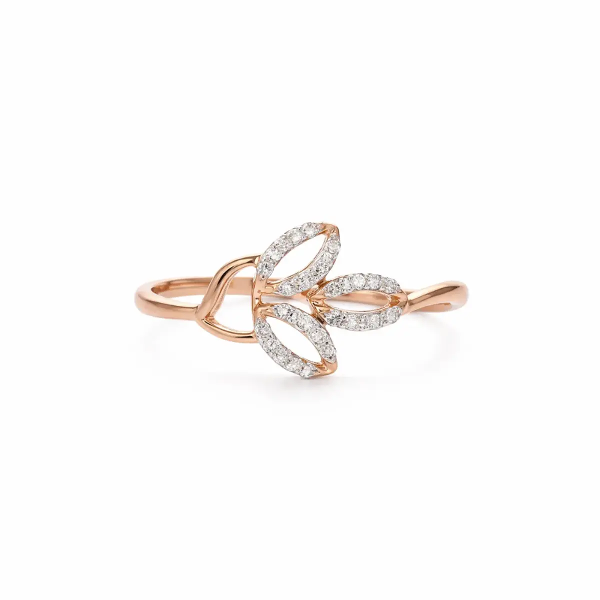 0.10 CT NATURAL DIAMOND WOMENS RING 18K GOLD