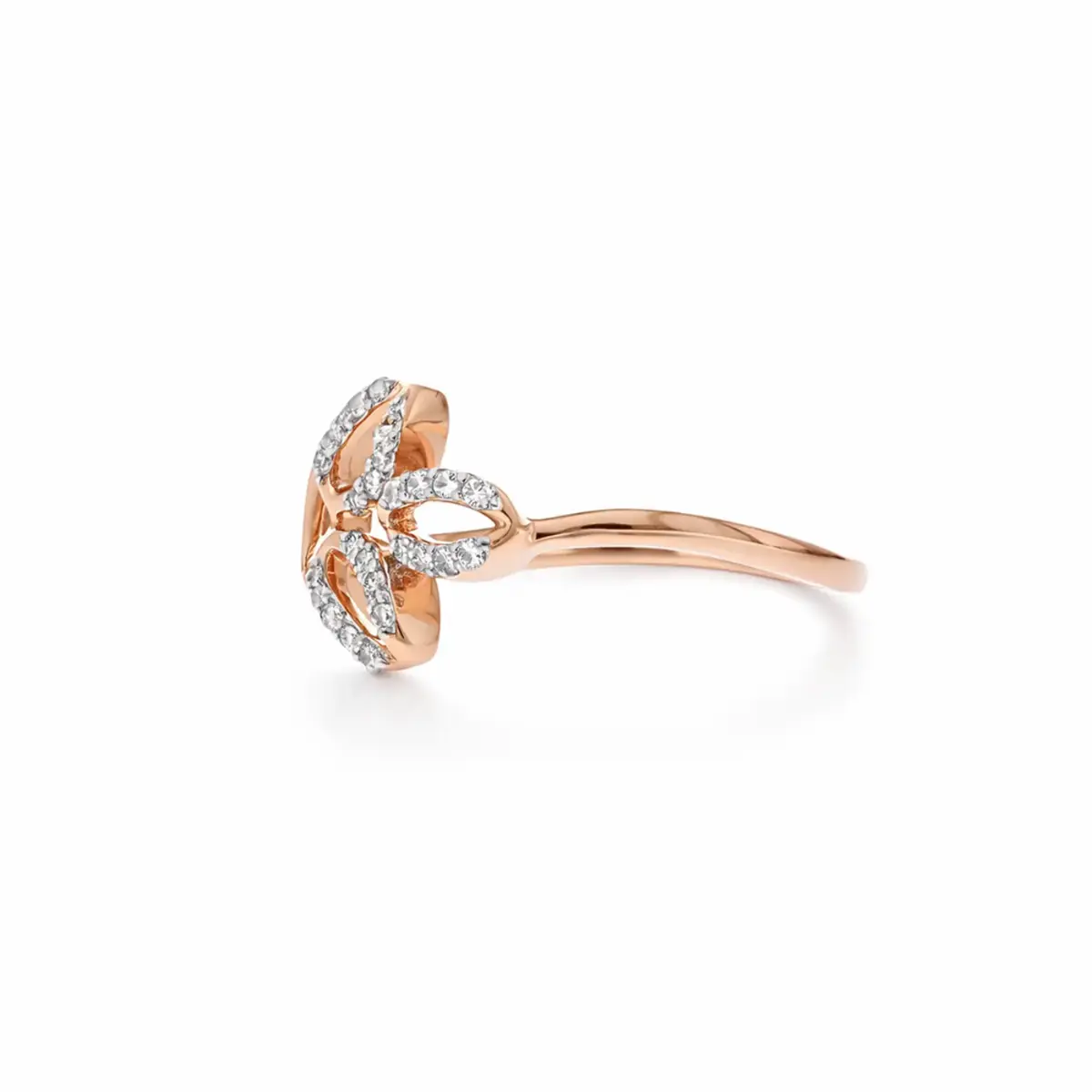 0.10 CT NATURAL DIAMOND WOMENS RING 18K GOLD