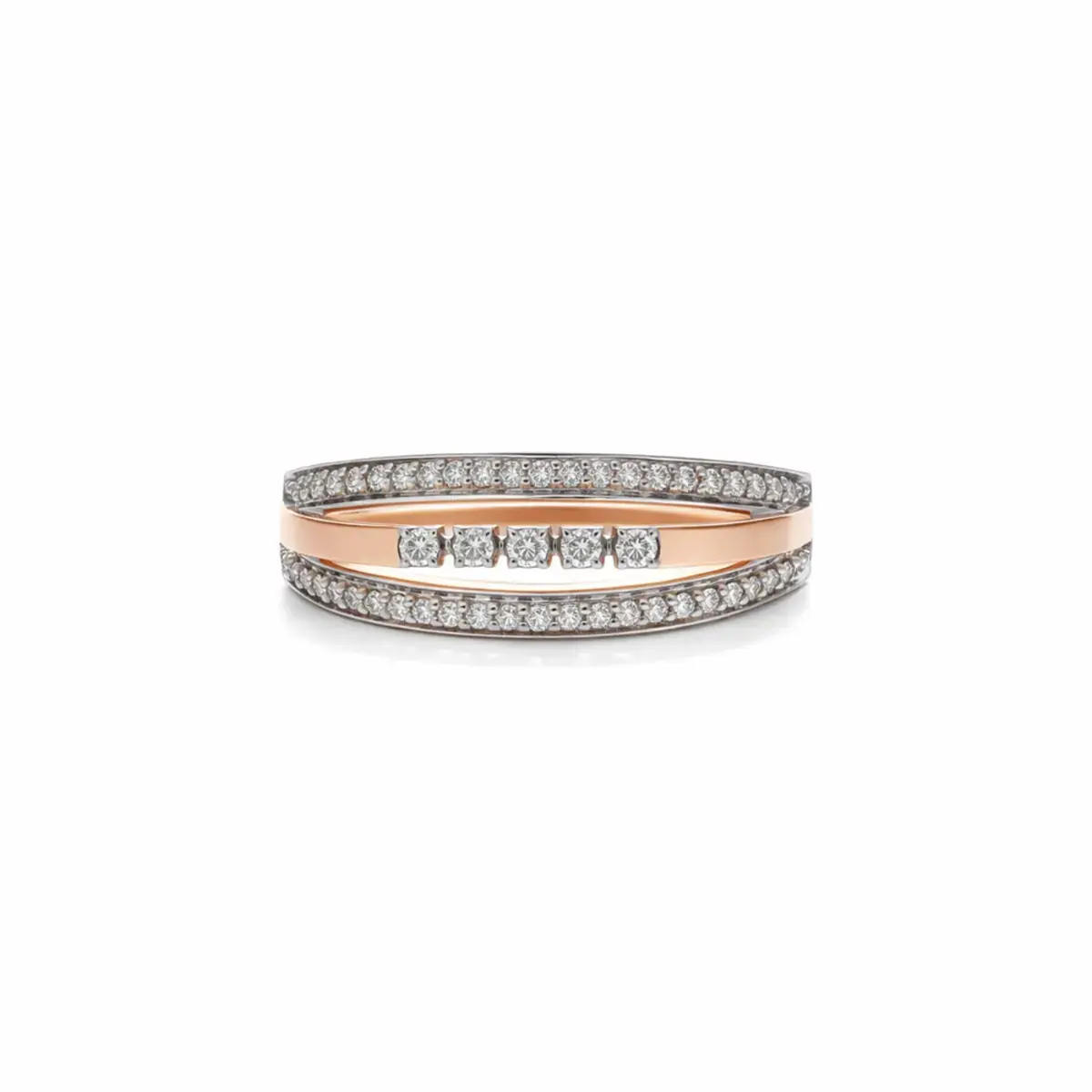 0.22 CT NATURAL DIAMOND WOMENS RING 18K GOLD