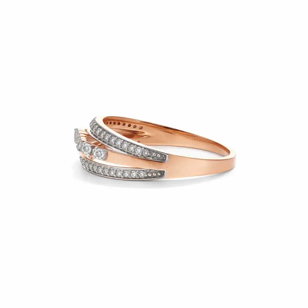0.22 CT NATURAL DIAMOND WOMENS RING 18K GOLD