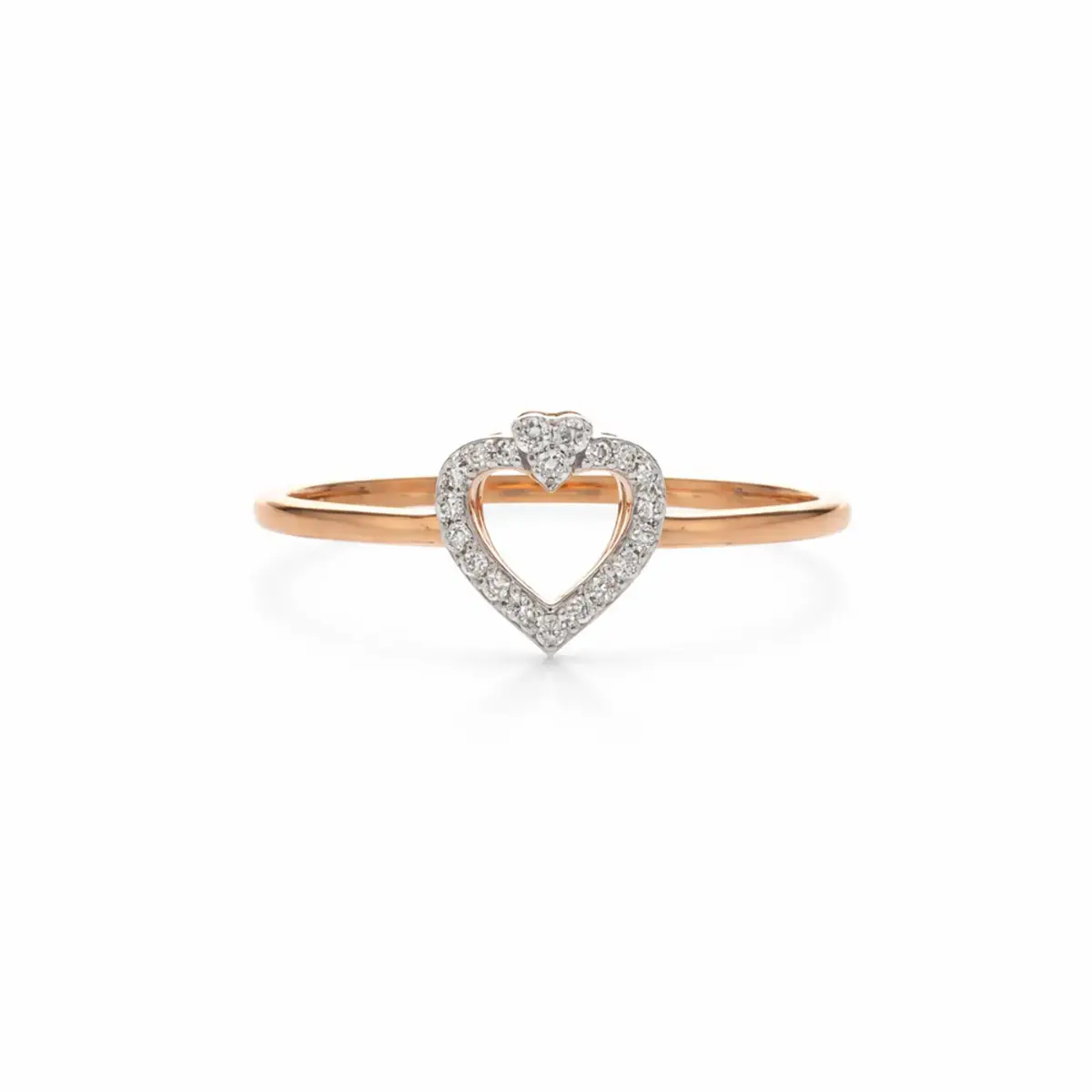 0.05 CT NATURAL DIAMOND WOMENS RING 18K GOLD