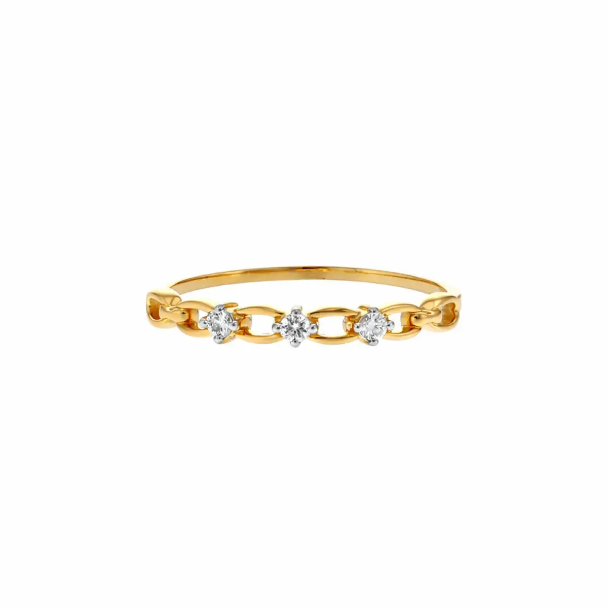 0.06 CT NATURAL DIAMOND WOMENS RING 18K GOLD