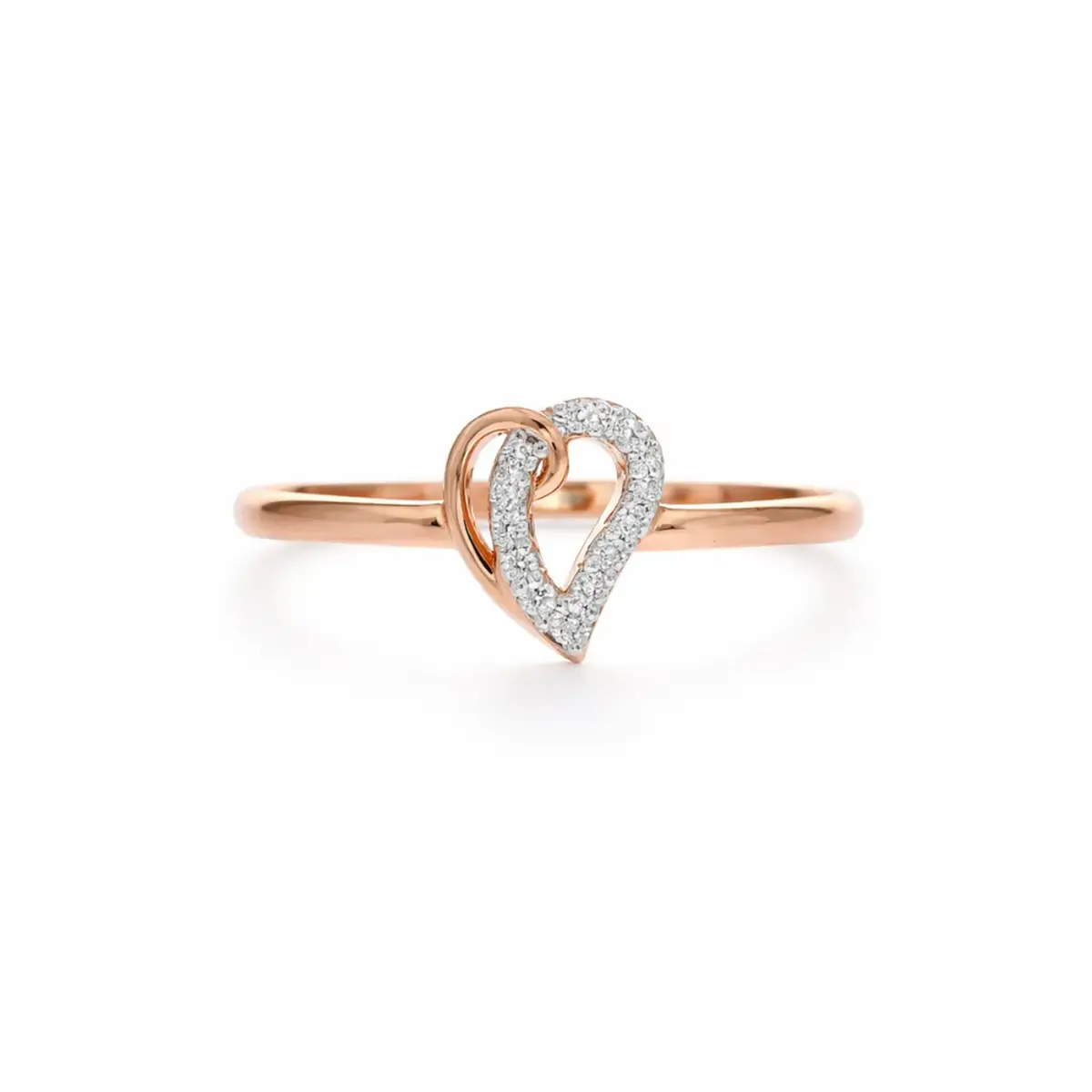 0.06 CT NATURAL DIAMOND WOMENS RING 18K GOLD