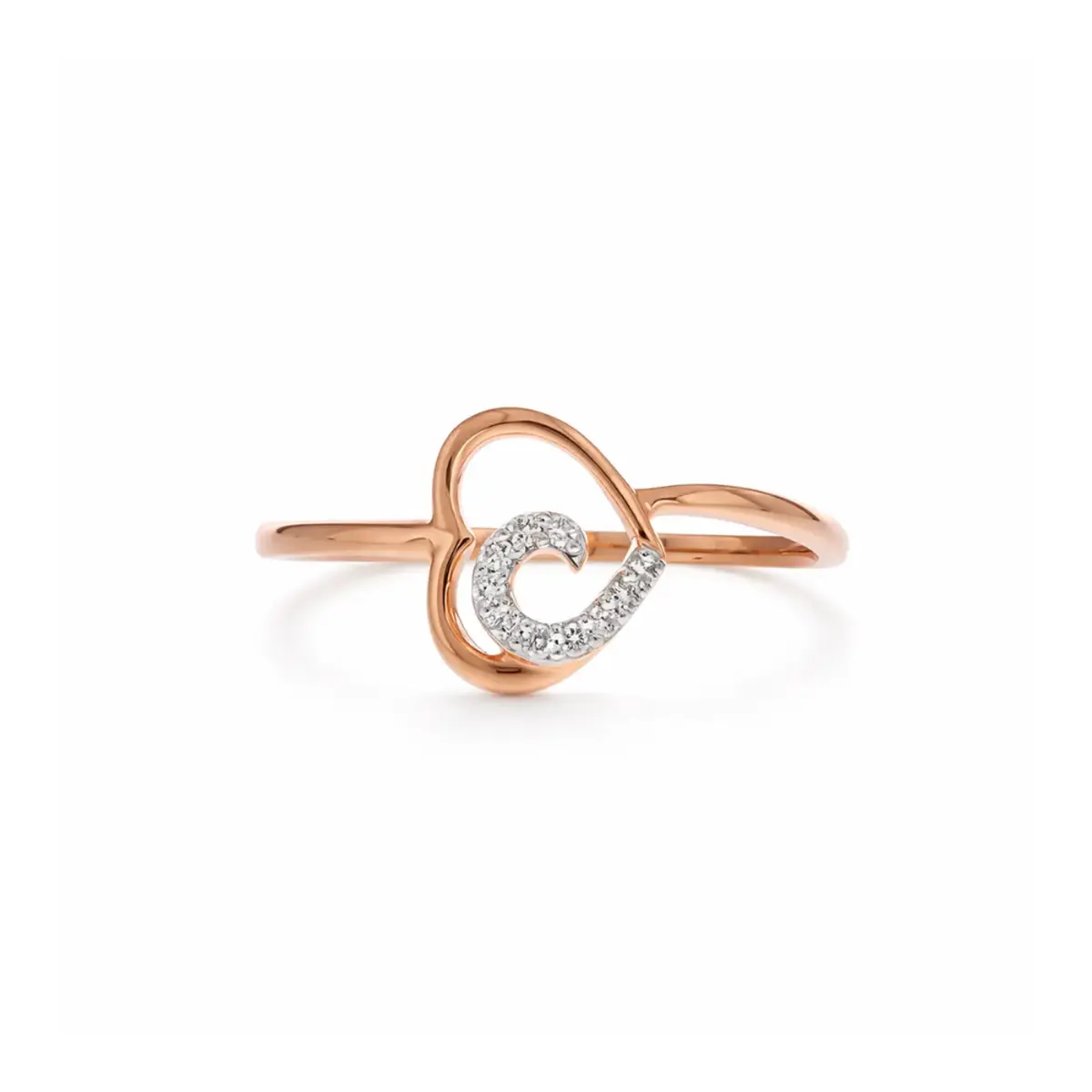 0.04 CT NATURAL DIAMOND WOMENS RING 18K GOLD