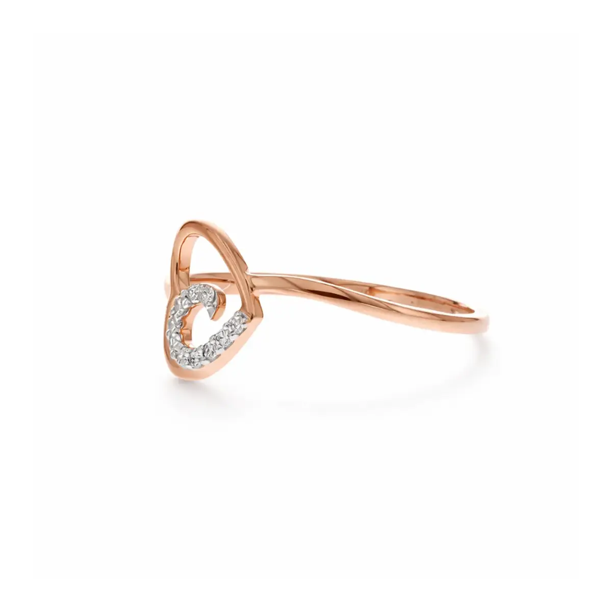 0.04 CT NATURAL DIAMOND WOMENS RING 18K GOLD
