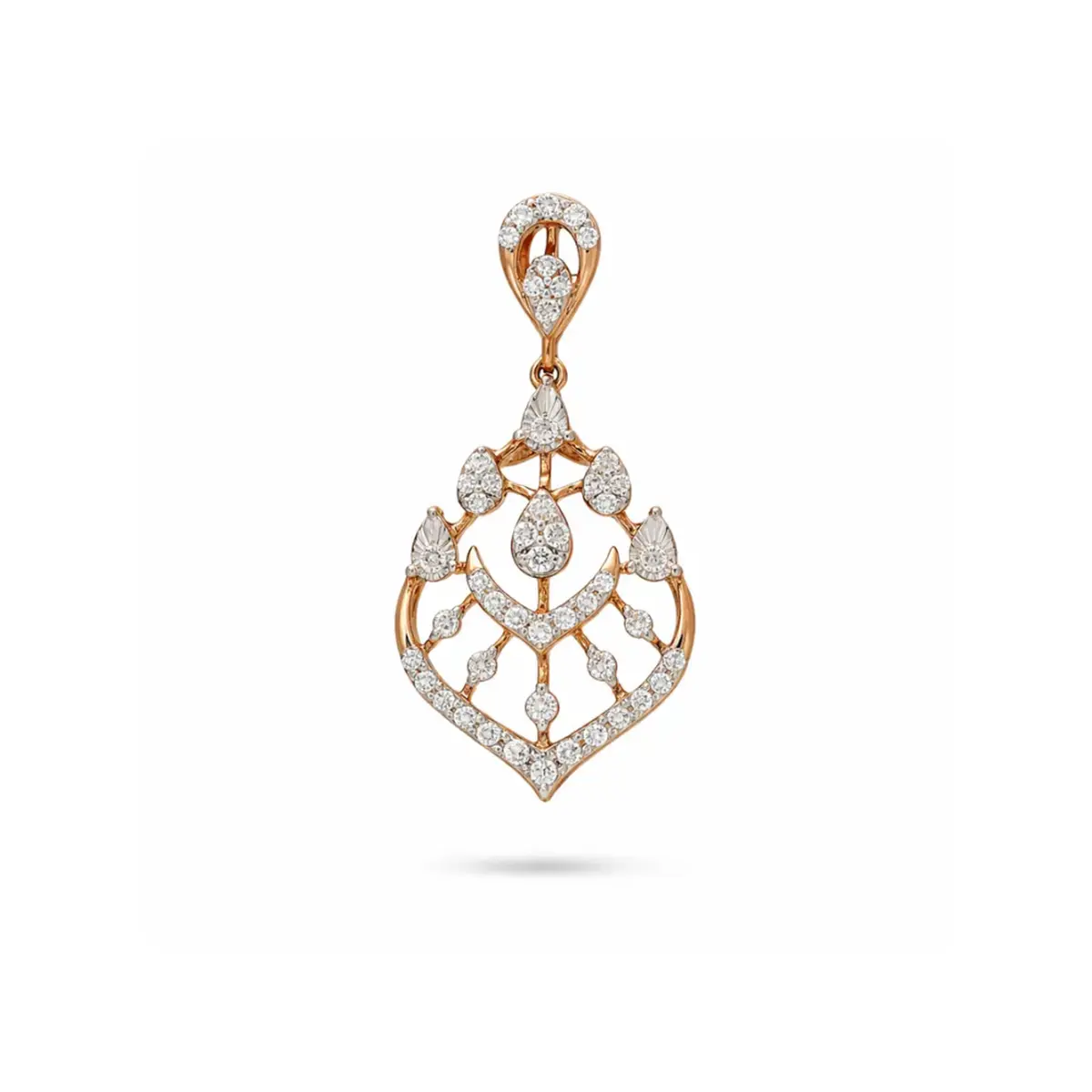 0.21 CT NATURAL DIAMOND PENDANT 18K GOLD