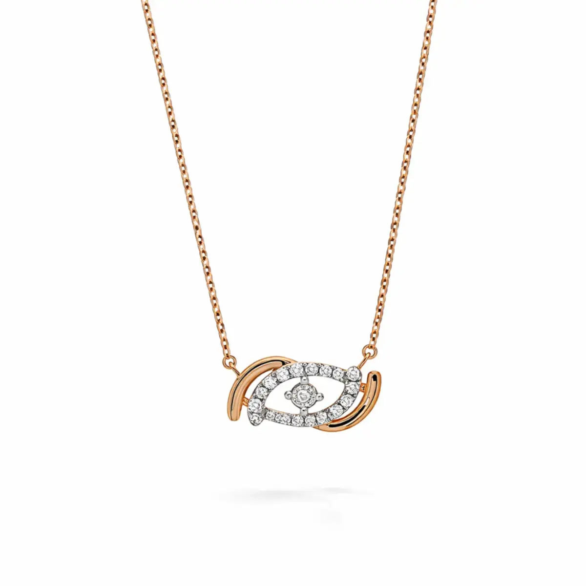 0.10 CT NATURAL DIAMOND PENDANT WITH CHAIN 18K GOLD