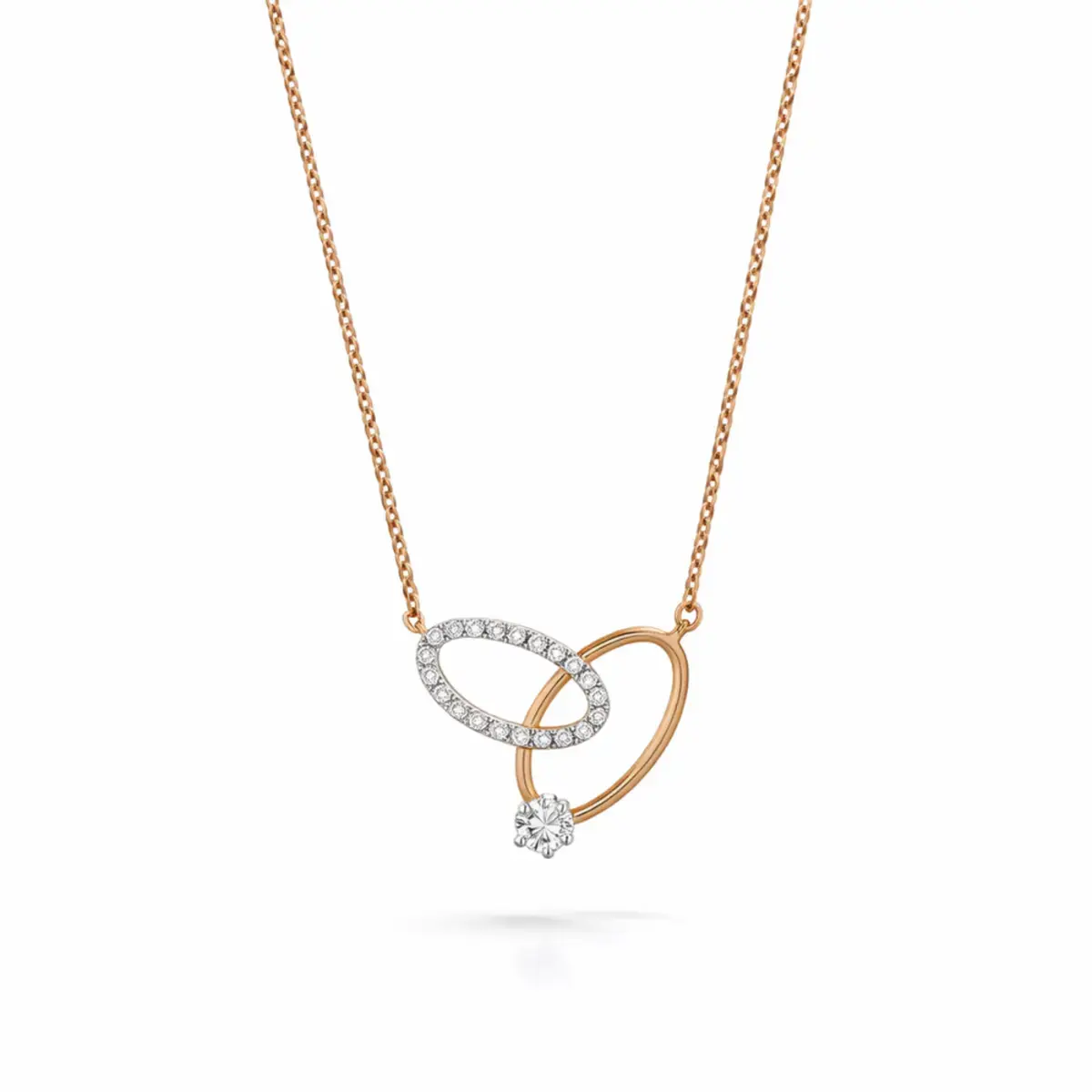 0.14 CT NATURAL DIAMOND PENDANT WITH CHAIN 18K GOLD