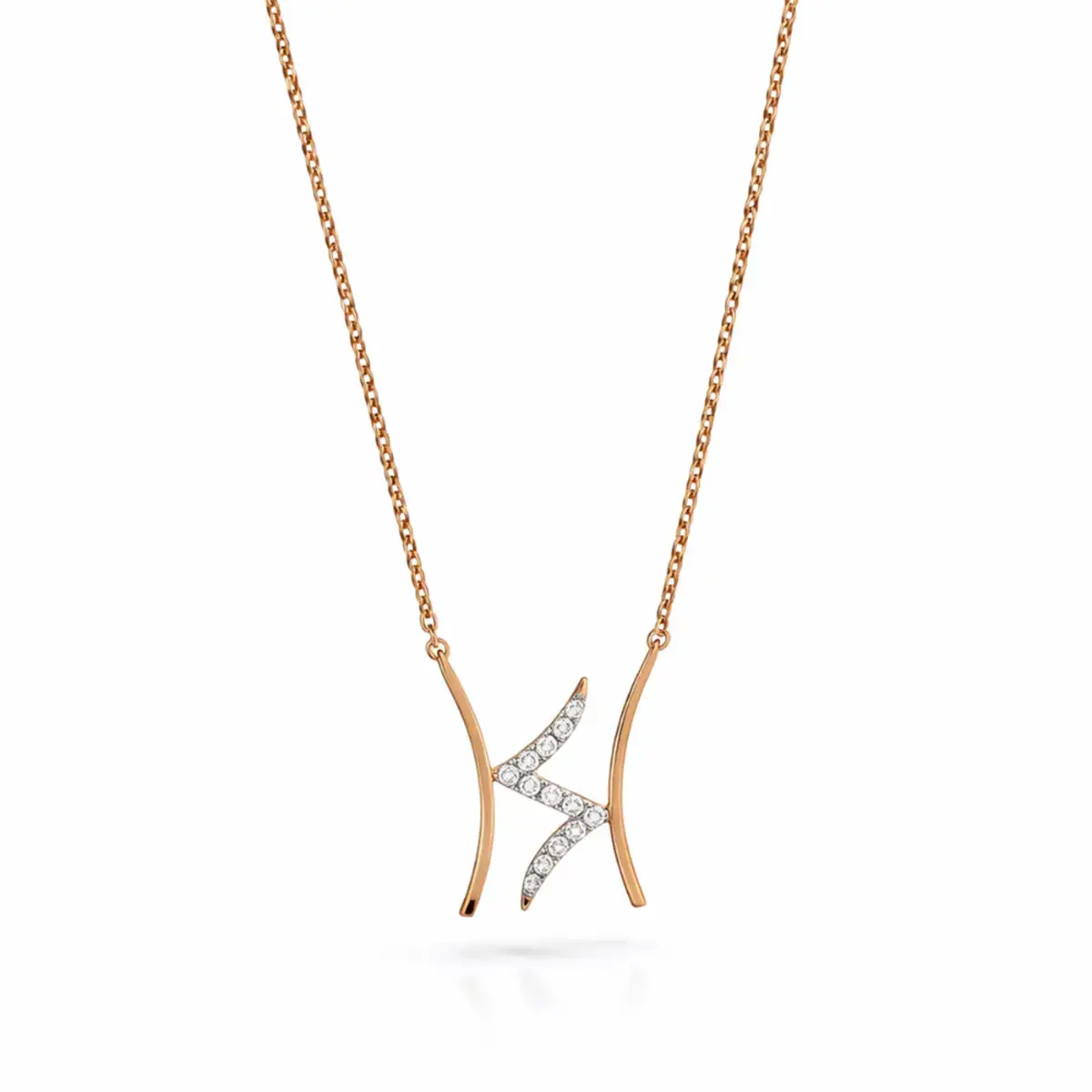 0.16 CT NATURAL DIAMOND PENDANT WITH CHAIN 18K GOLD
