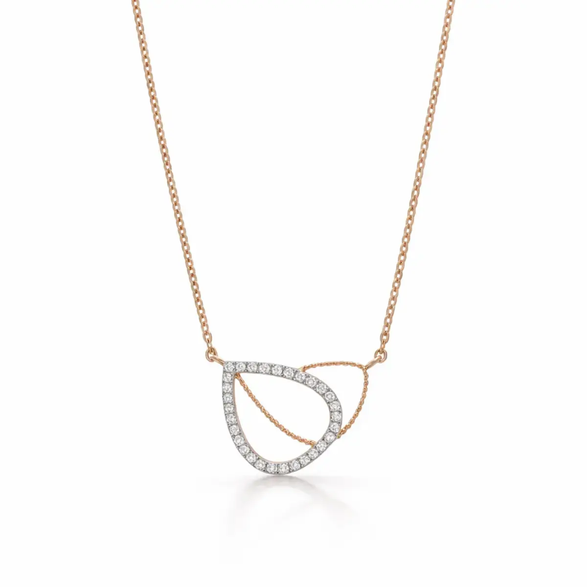 0.15 CT NATURAL DIAMOND PENDANT WITH CHAIN 18K GOLD